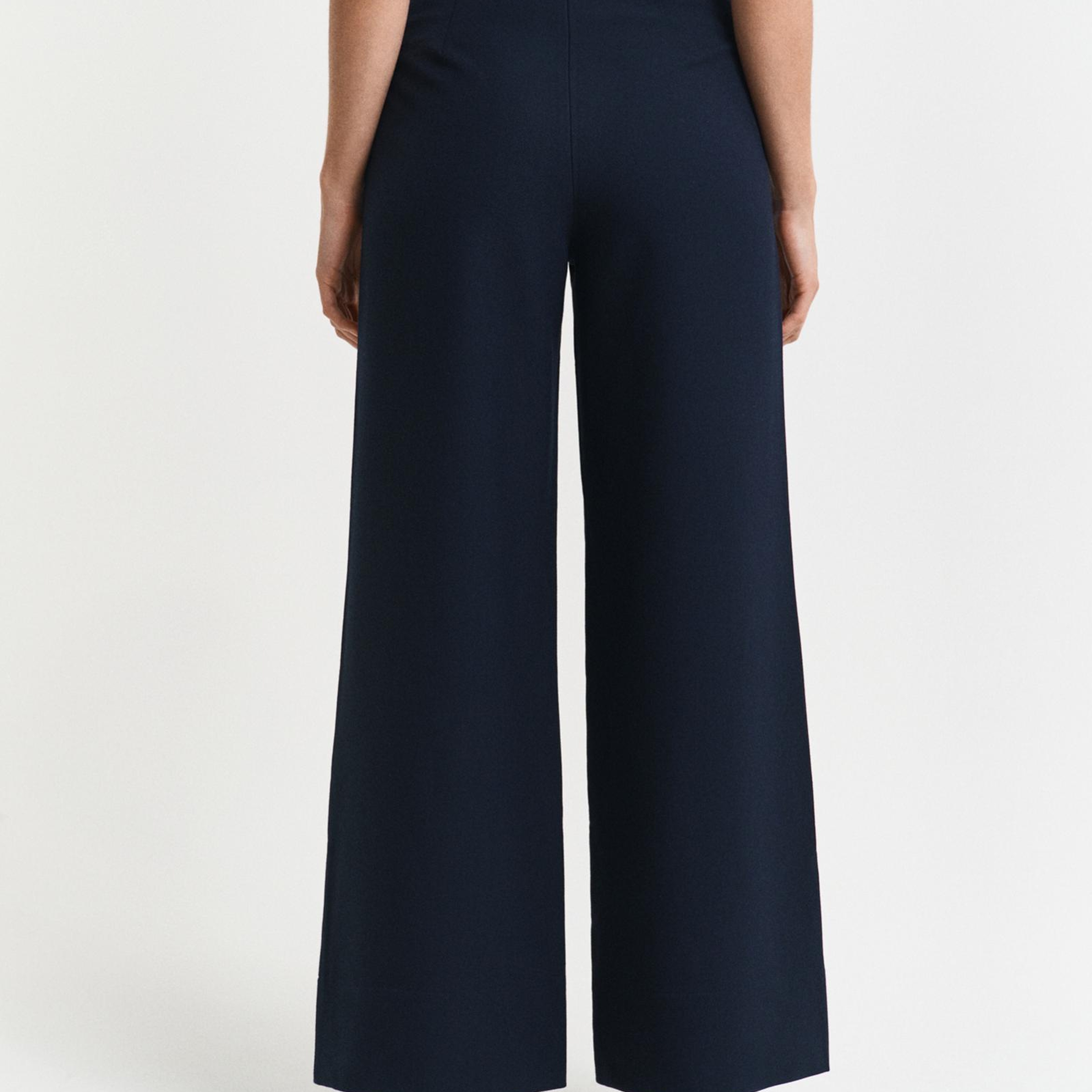 GANT Kadın Lacivert Straight Fit Pantolon