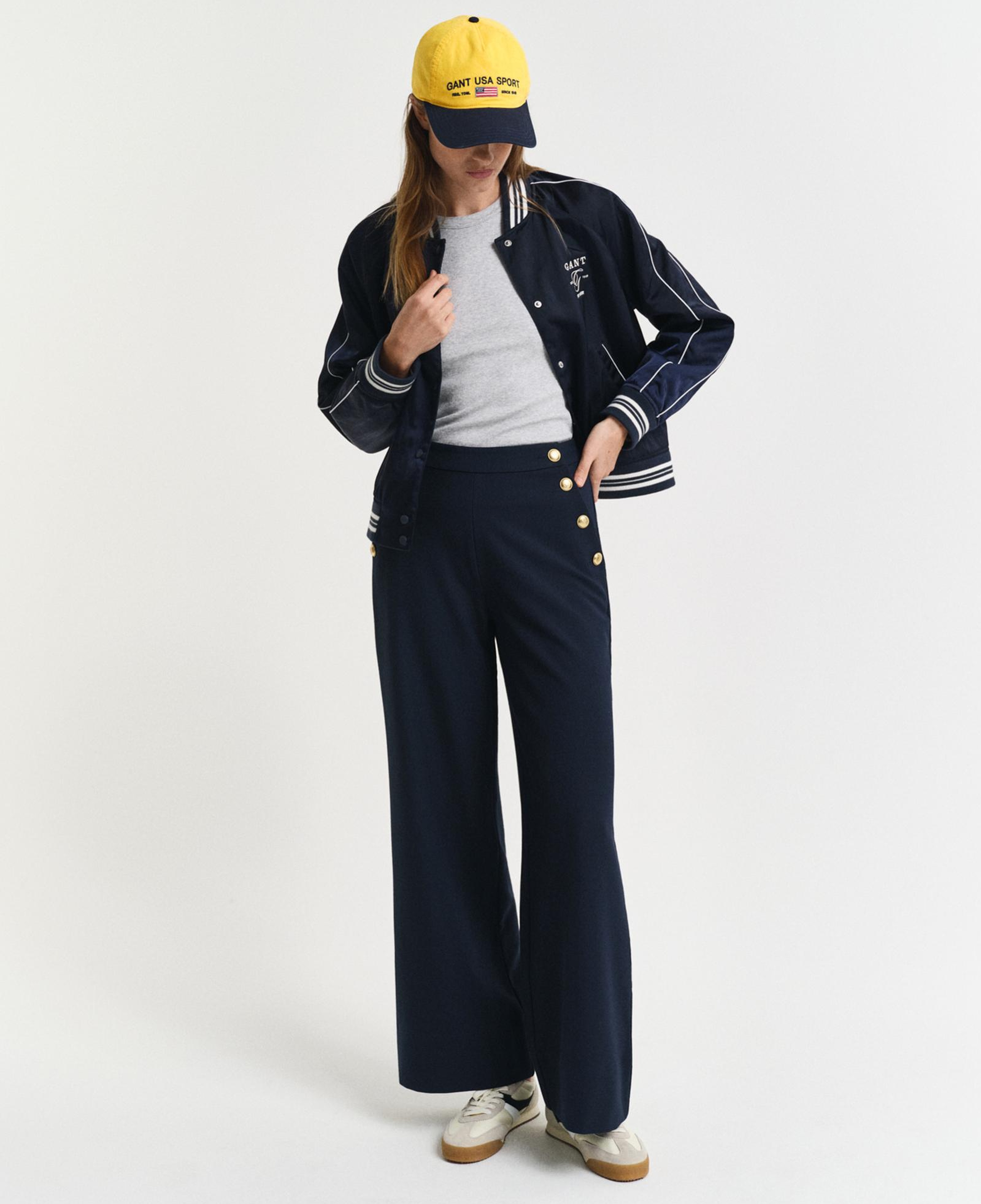 GANT Kadın Lacivert Straight Fit Pantolon