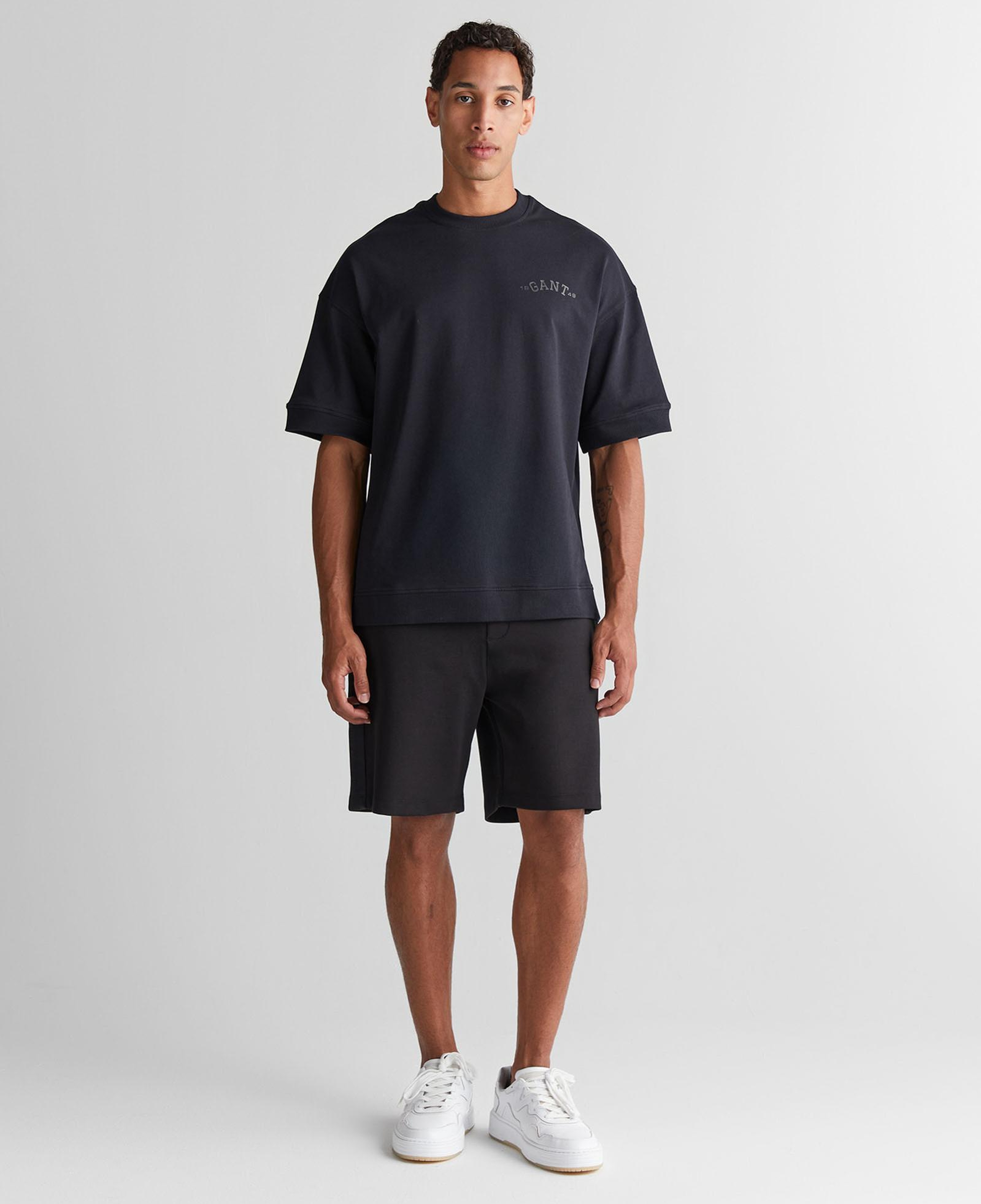 GANT Erkek Siyah Regular Fit Logolu Şort