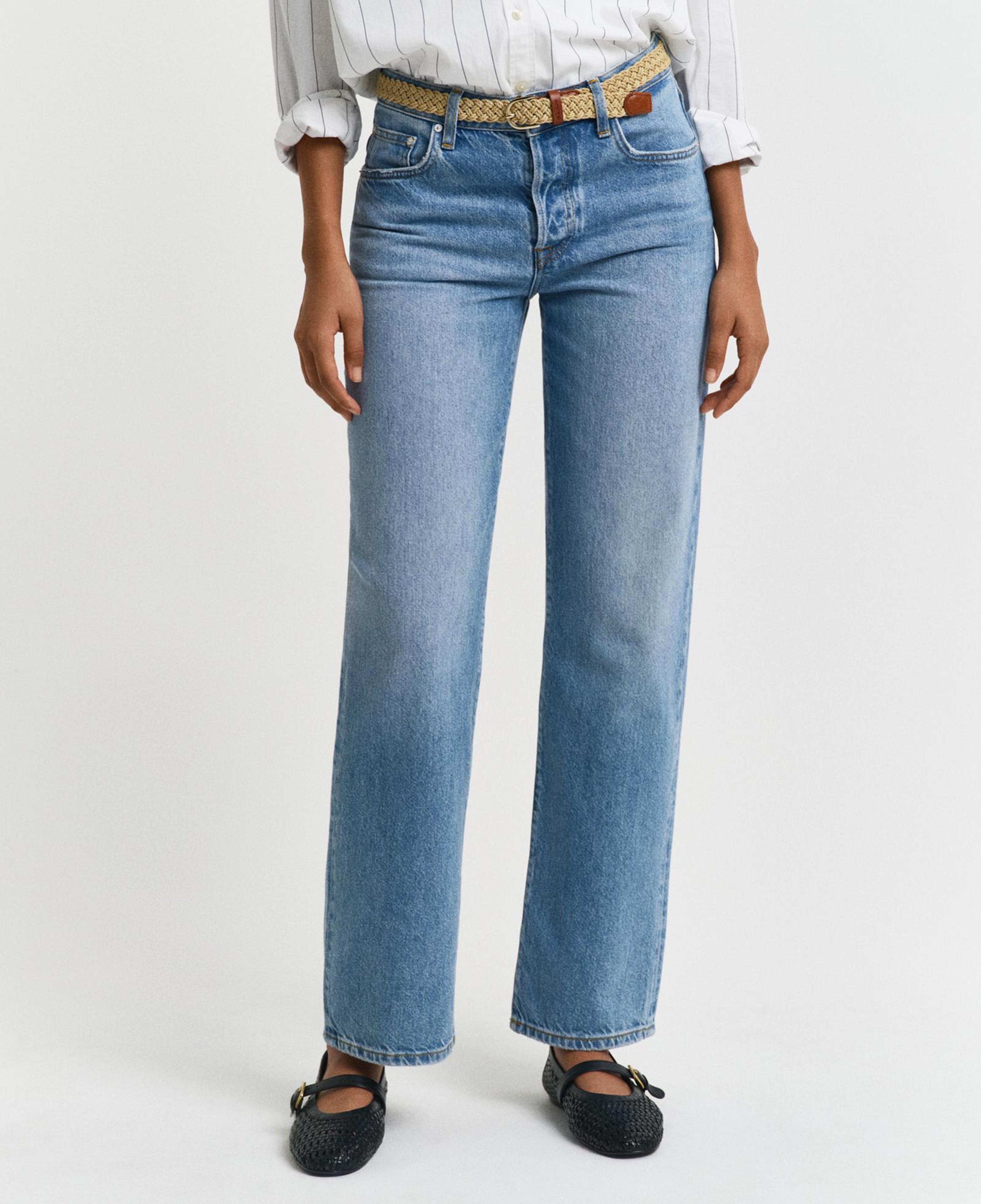 GANT Kadın Mavi Straight Fit Pantolon