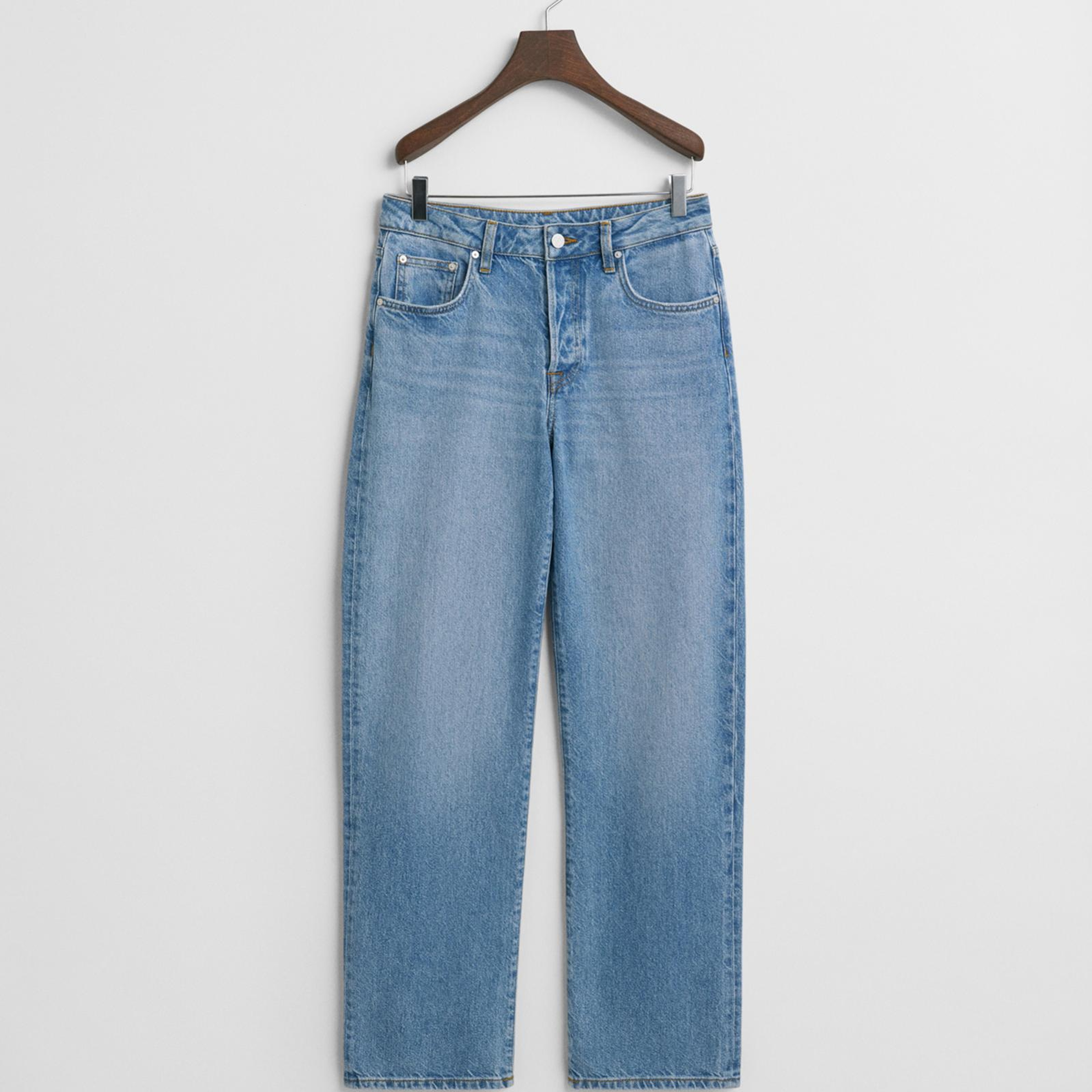 GANT Kadın Mavi Straight Fit Pantolon