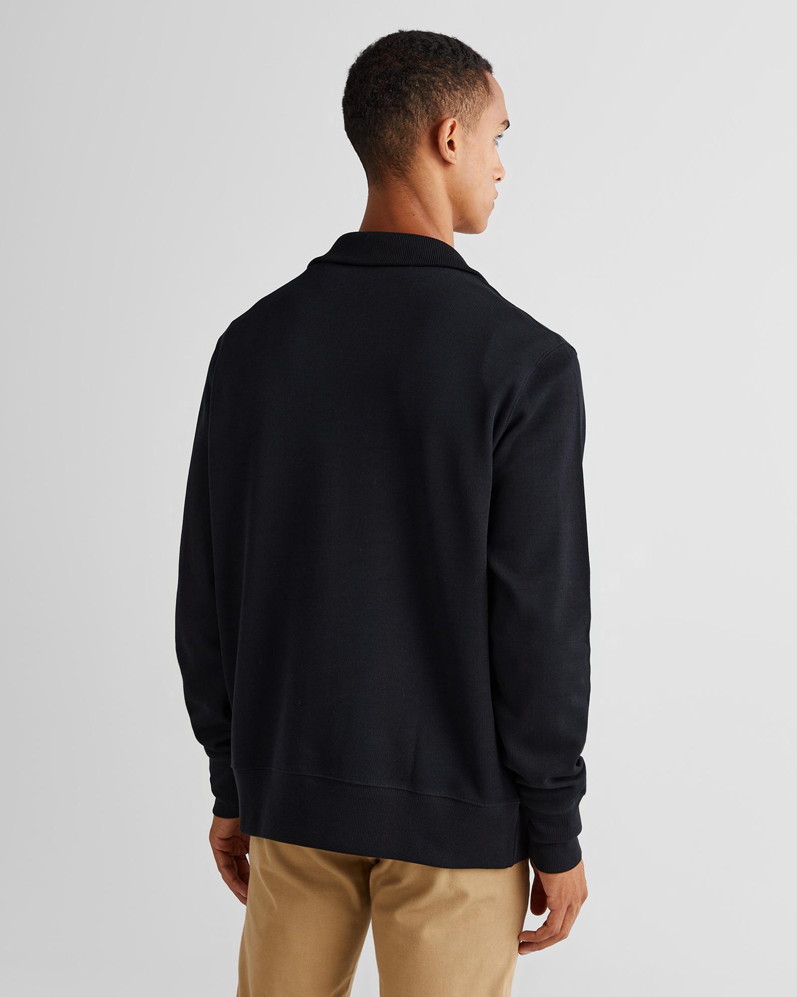 Gant Erkek Siyah Regular Fit Yarım Fermuarlı Sweatshirt