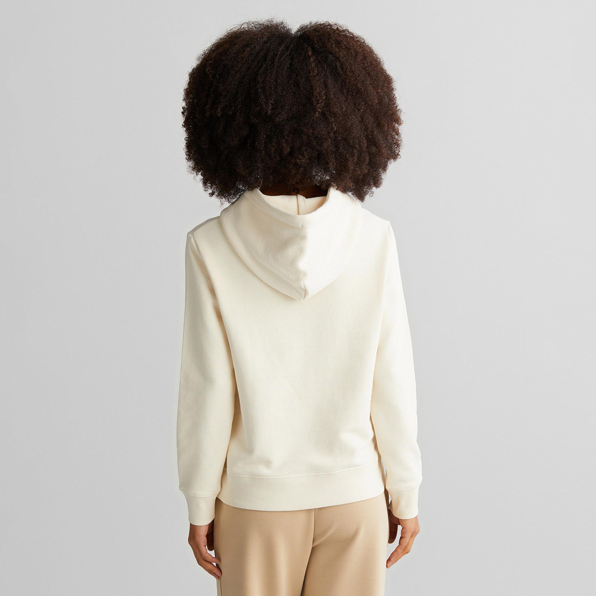 GANT Kadın Krem Relaxed Fit Kapüşonlu Logolu Sweatshirt