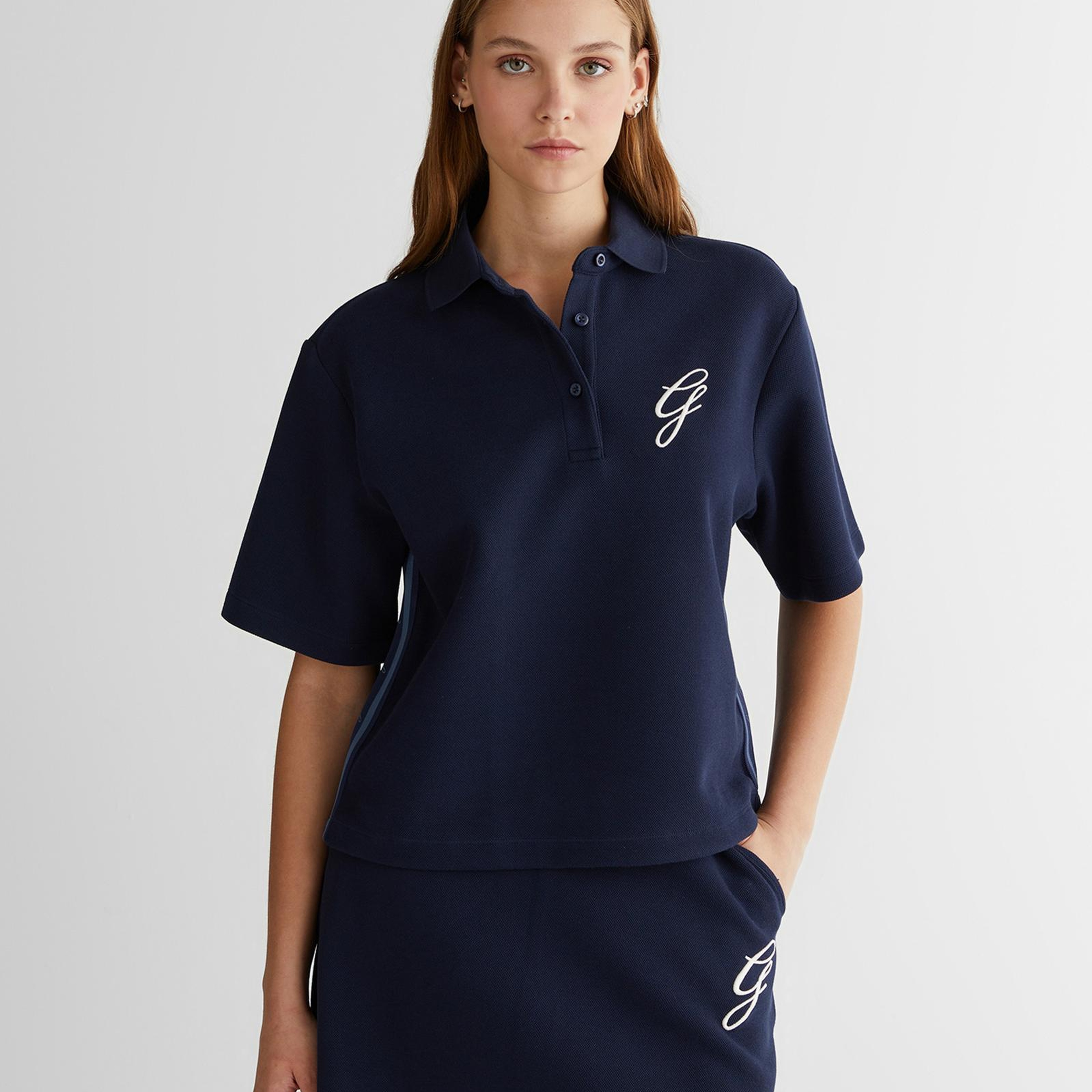 GANT Kadın Lacivert Logolu Polo