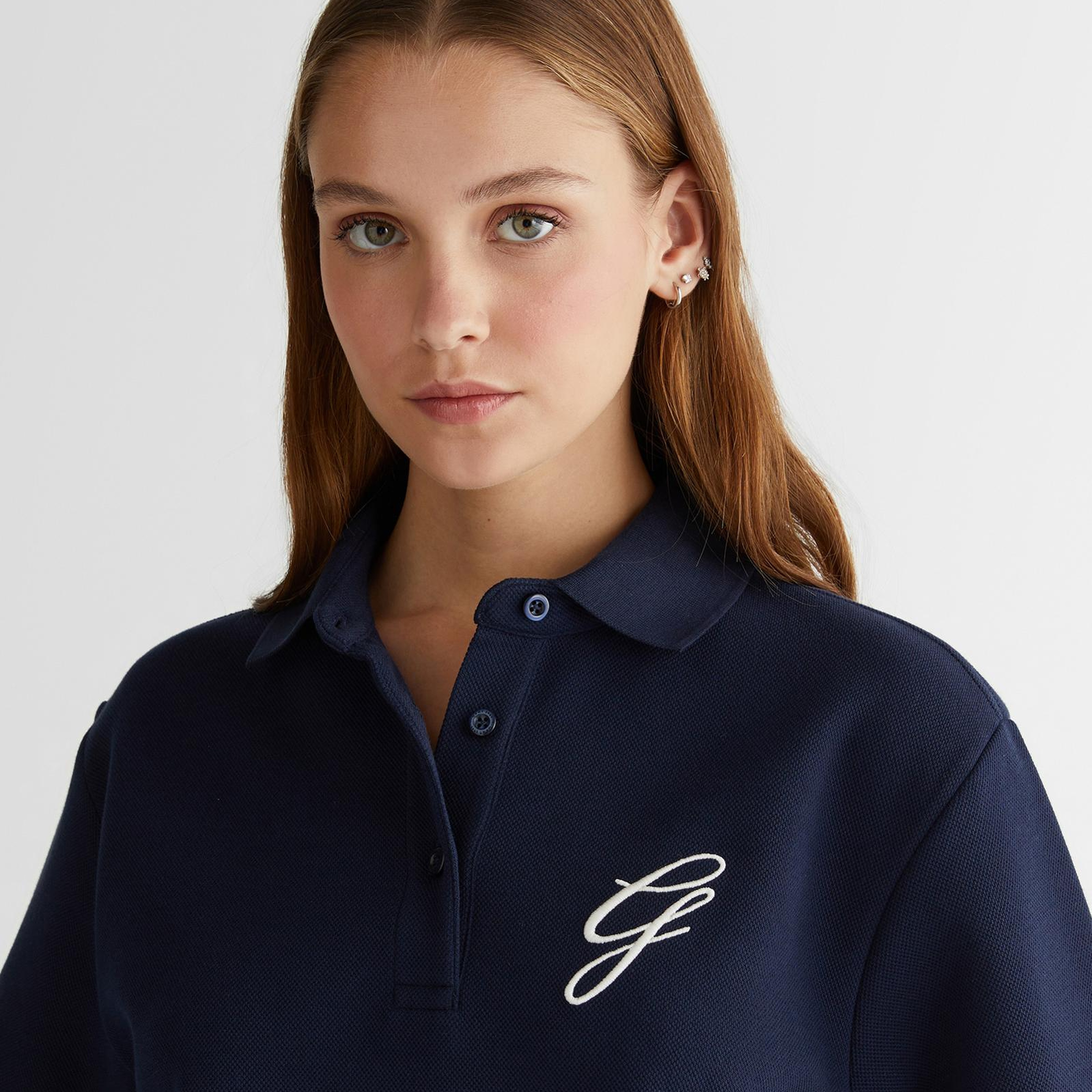 GANT Kadın Lacivert Logolu Polo