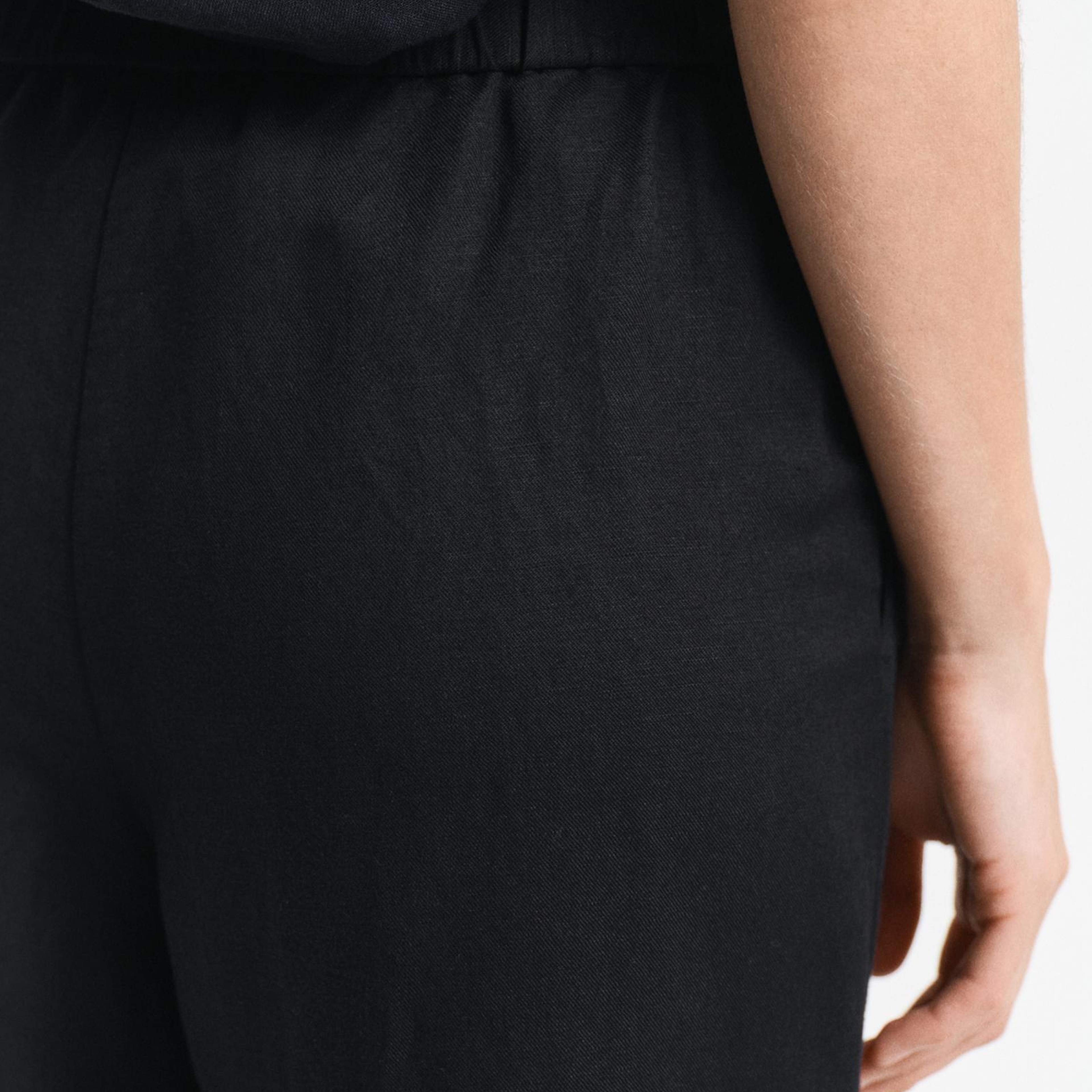 GANT Kadın Siyah Relaxed Fit Pantolon