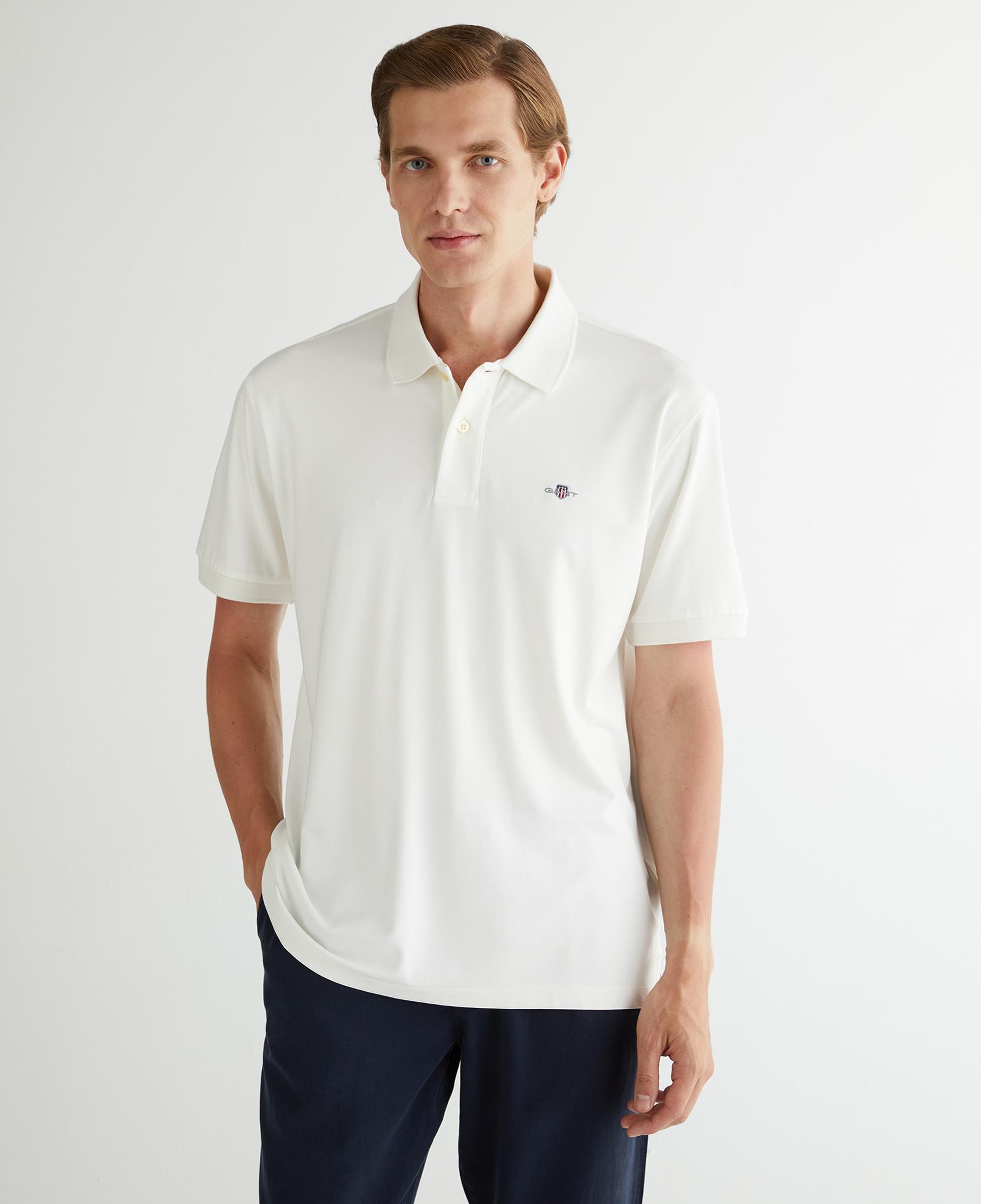 GANT Erkek Krem Relaxed Fit Polo