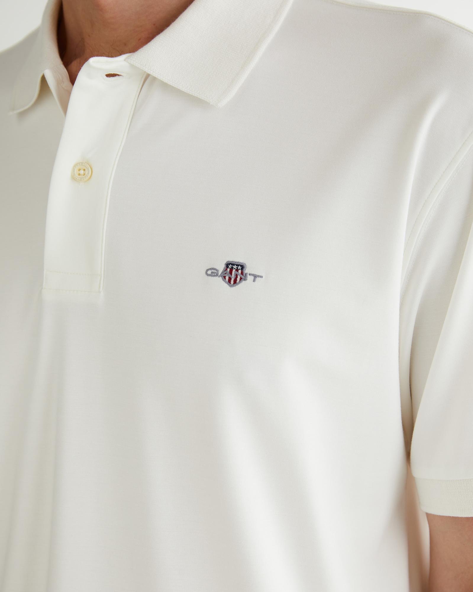 GANT Erkek Krem Relaxed Fit Polo