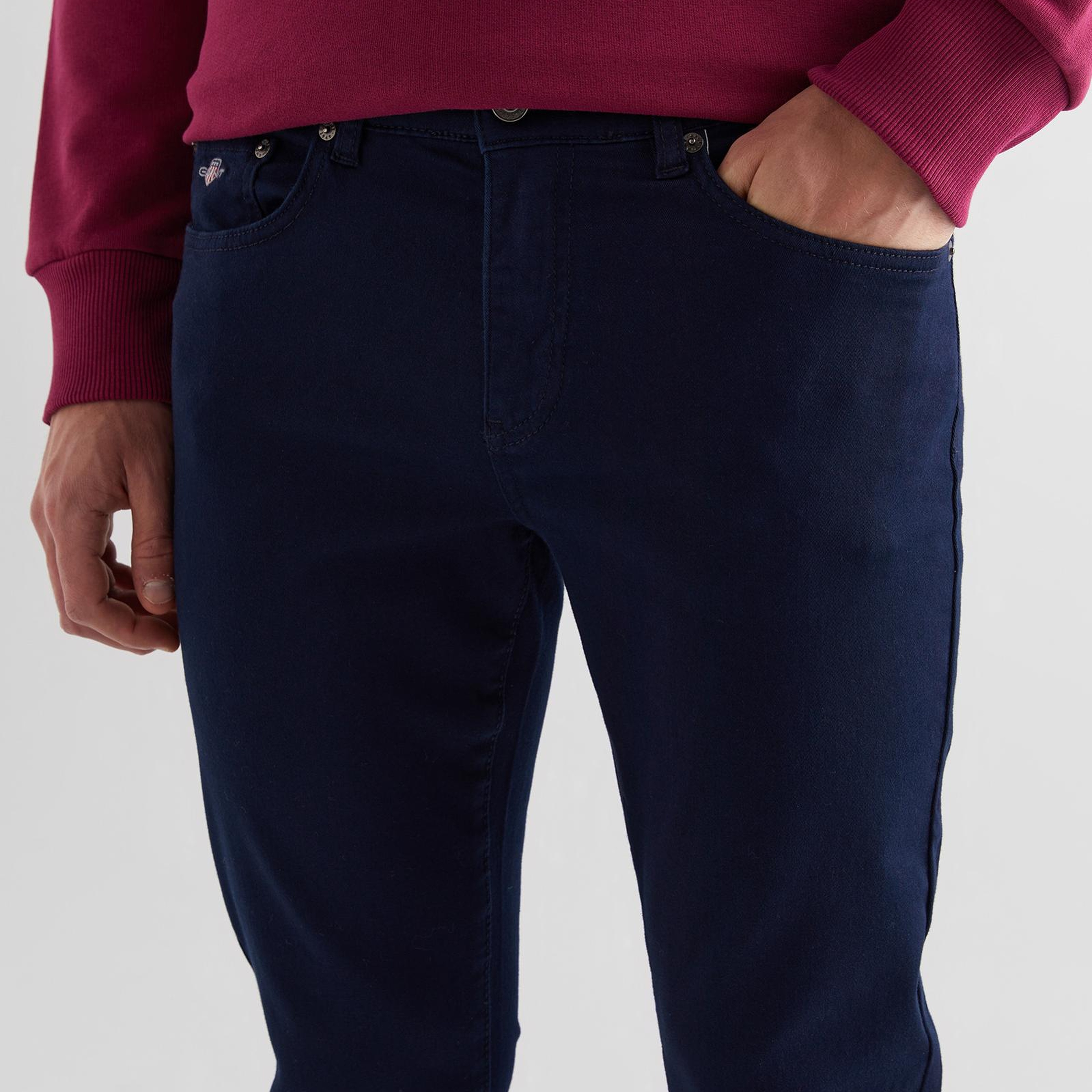 GANT Erkek Lacivert Slim Fit Pantolon