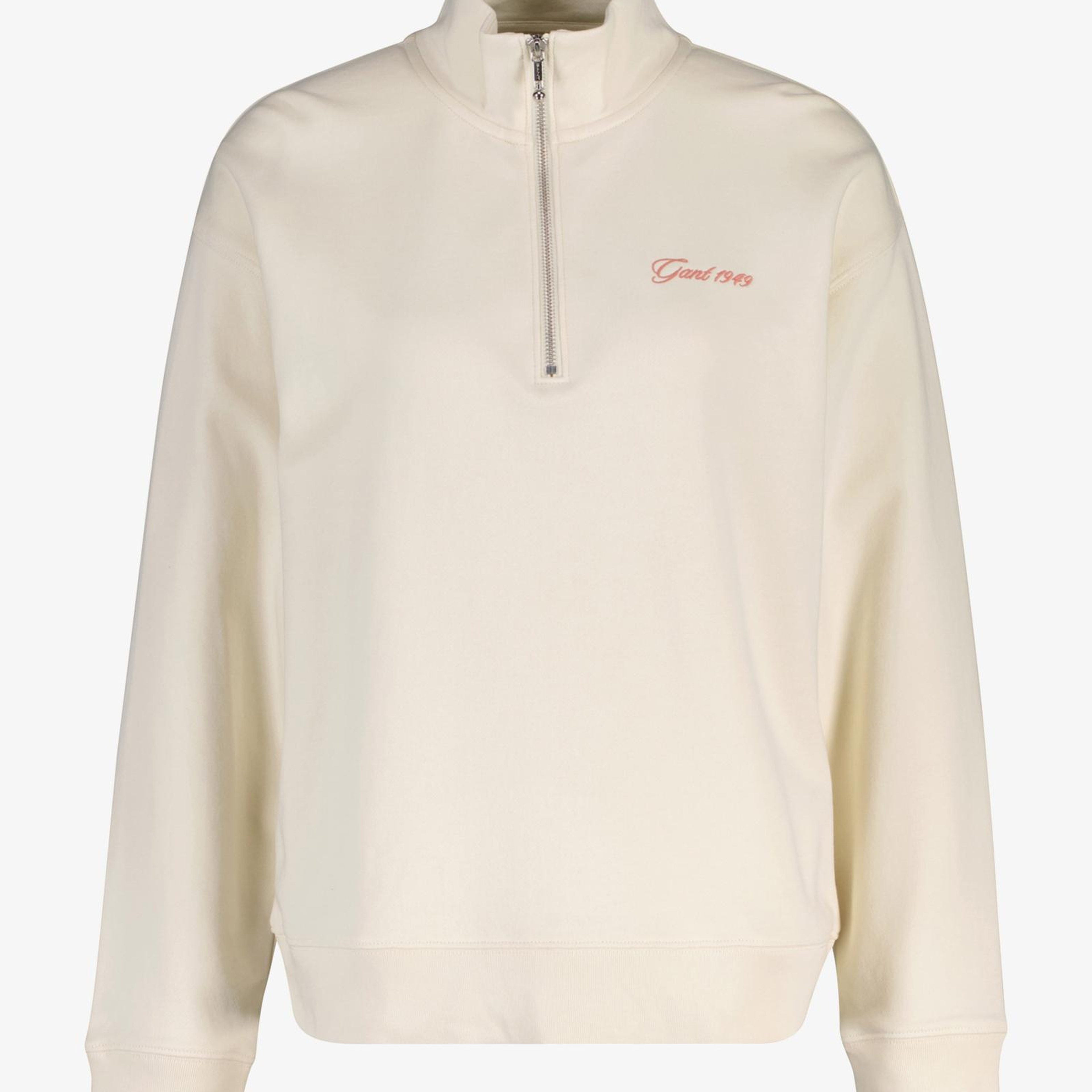 GANT Kadın Krem Yarım Fermuarlı Sweatshirt