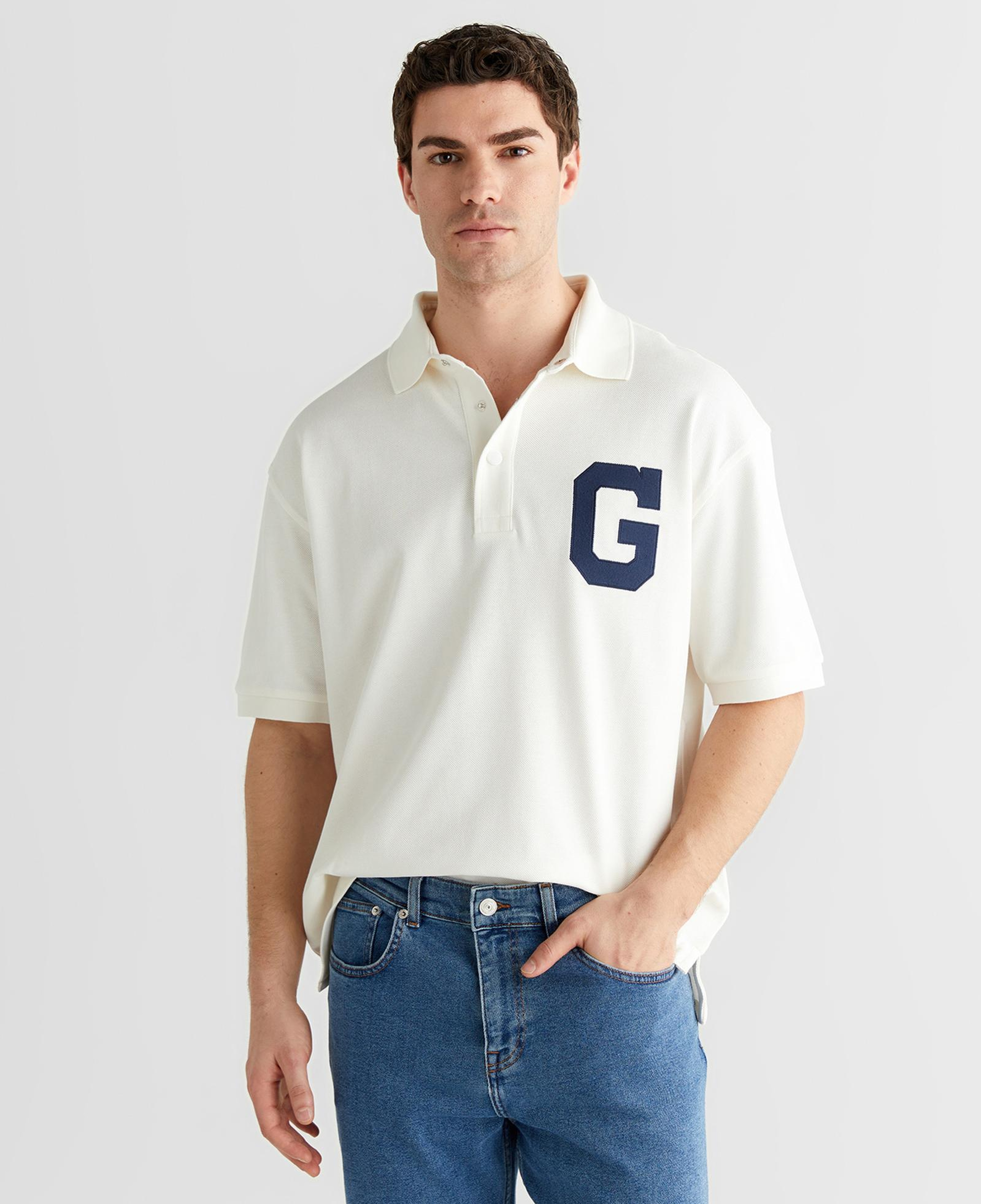 GANT Erkek Krem Regular Fit Logolu Polo
