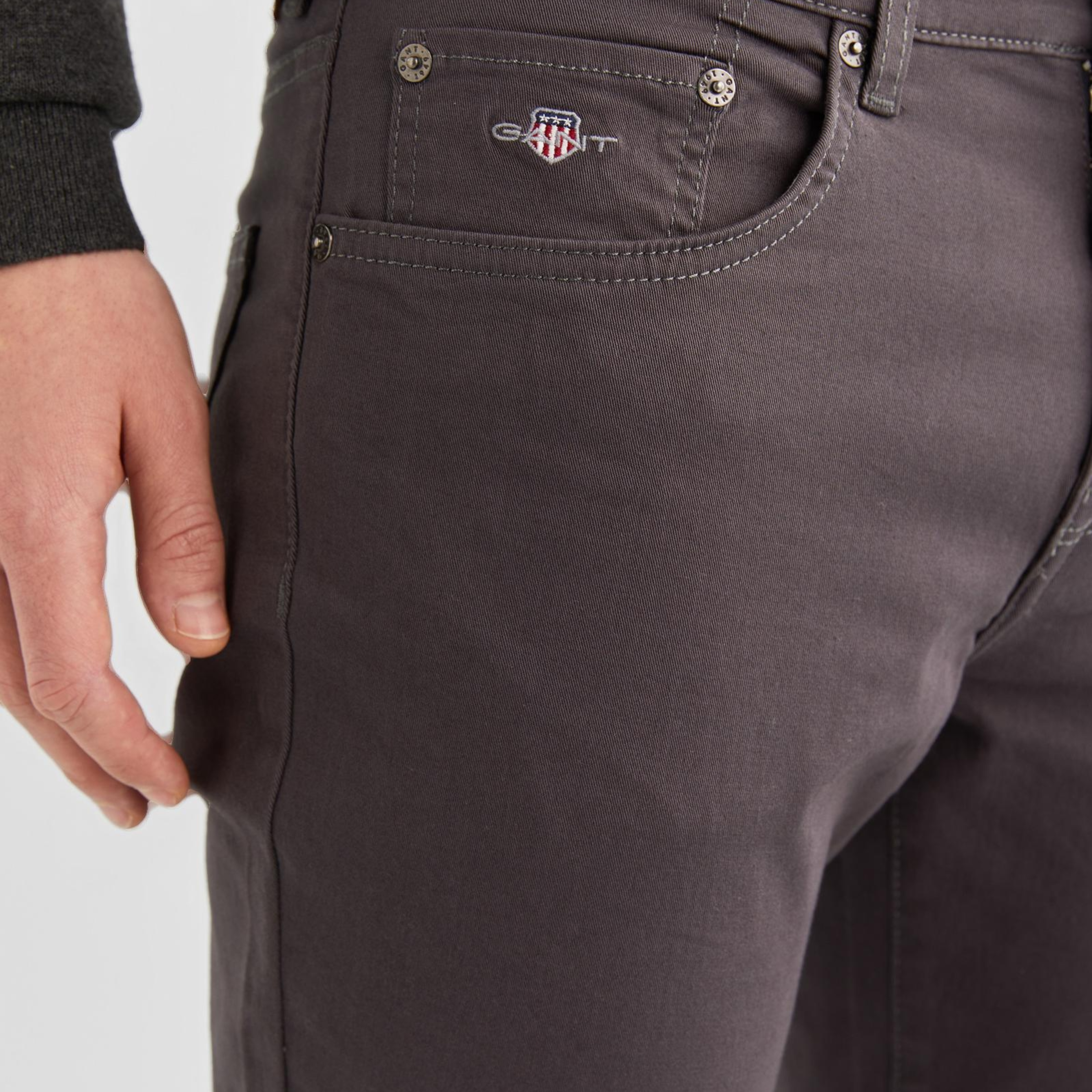 GANT Erkek Gri Slim Fit Pantolon