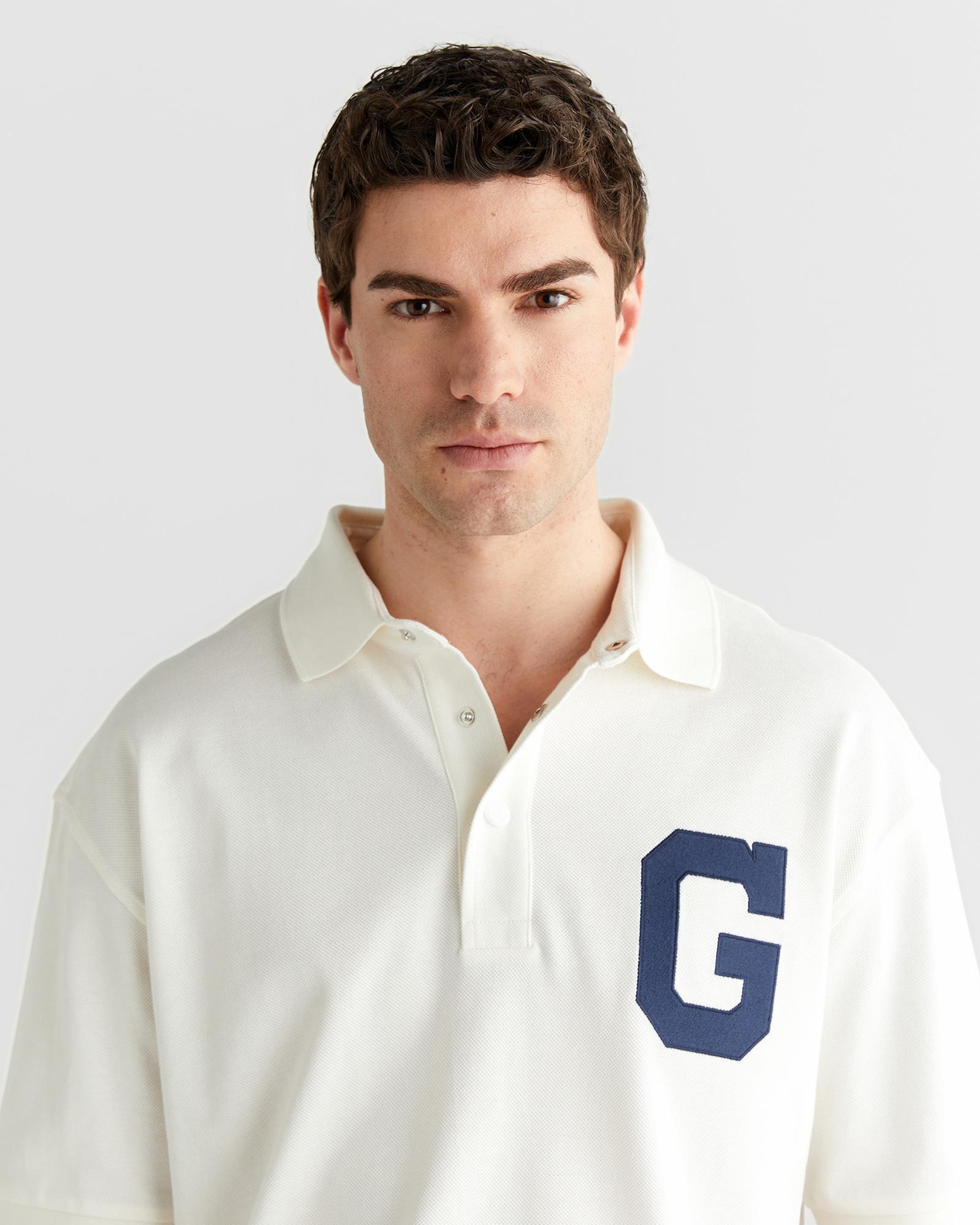 GANT Erkek Krem Regular Fit Logolu Polo