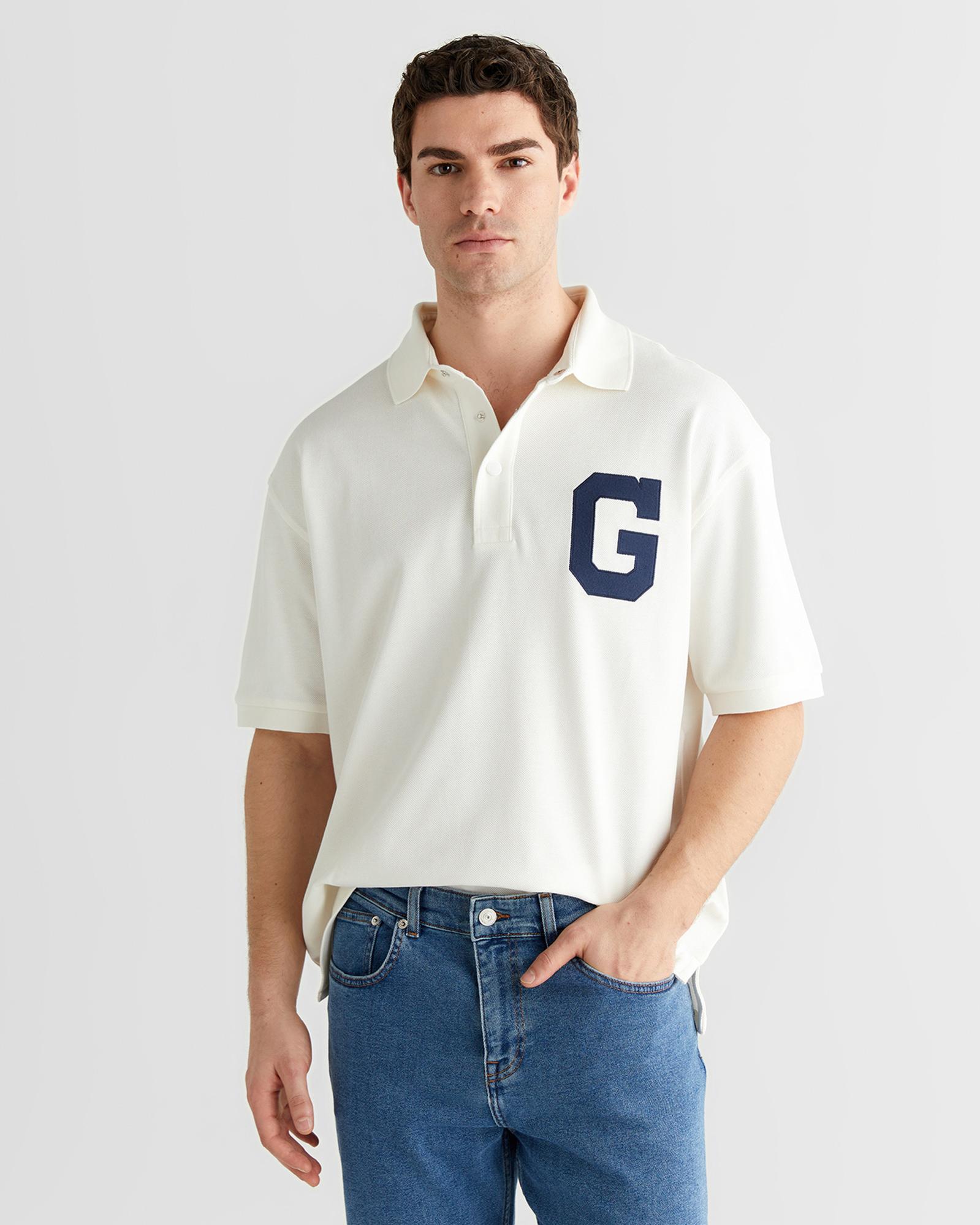 GANT Erkek Krem Regular Fit Logolu Polo