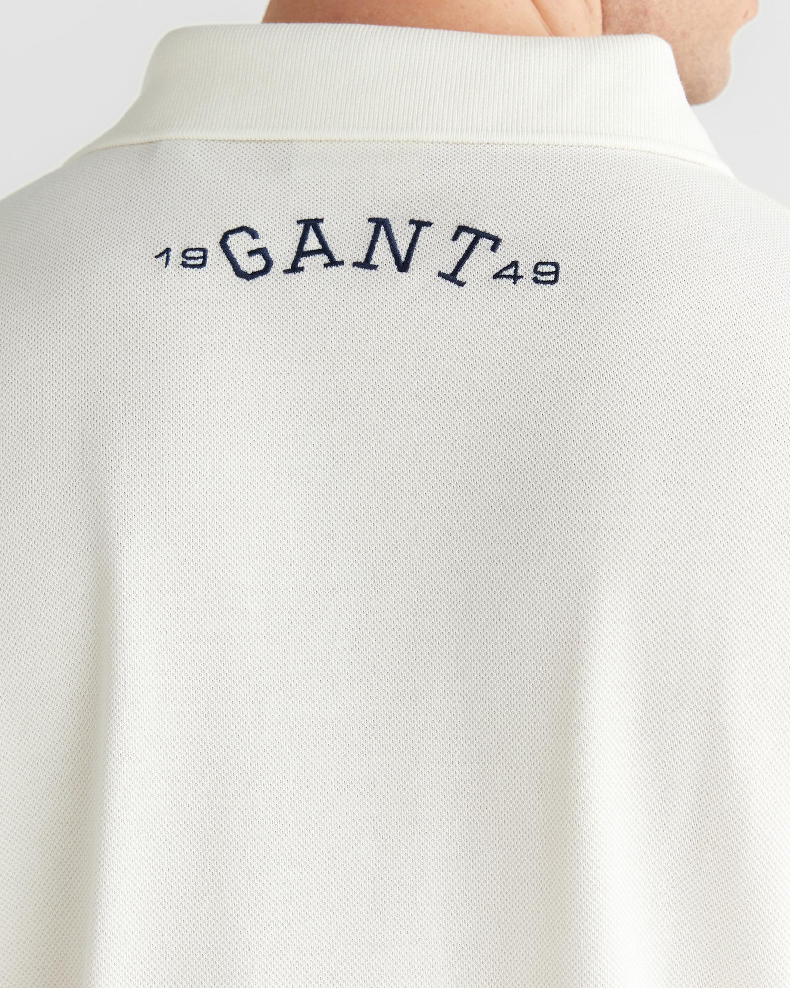 GANT Erkek Krem Regular Fit Logolu Polo