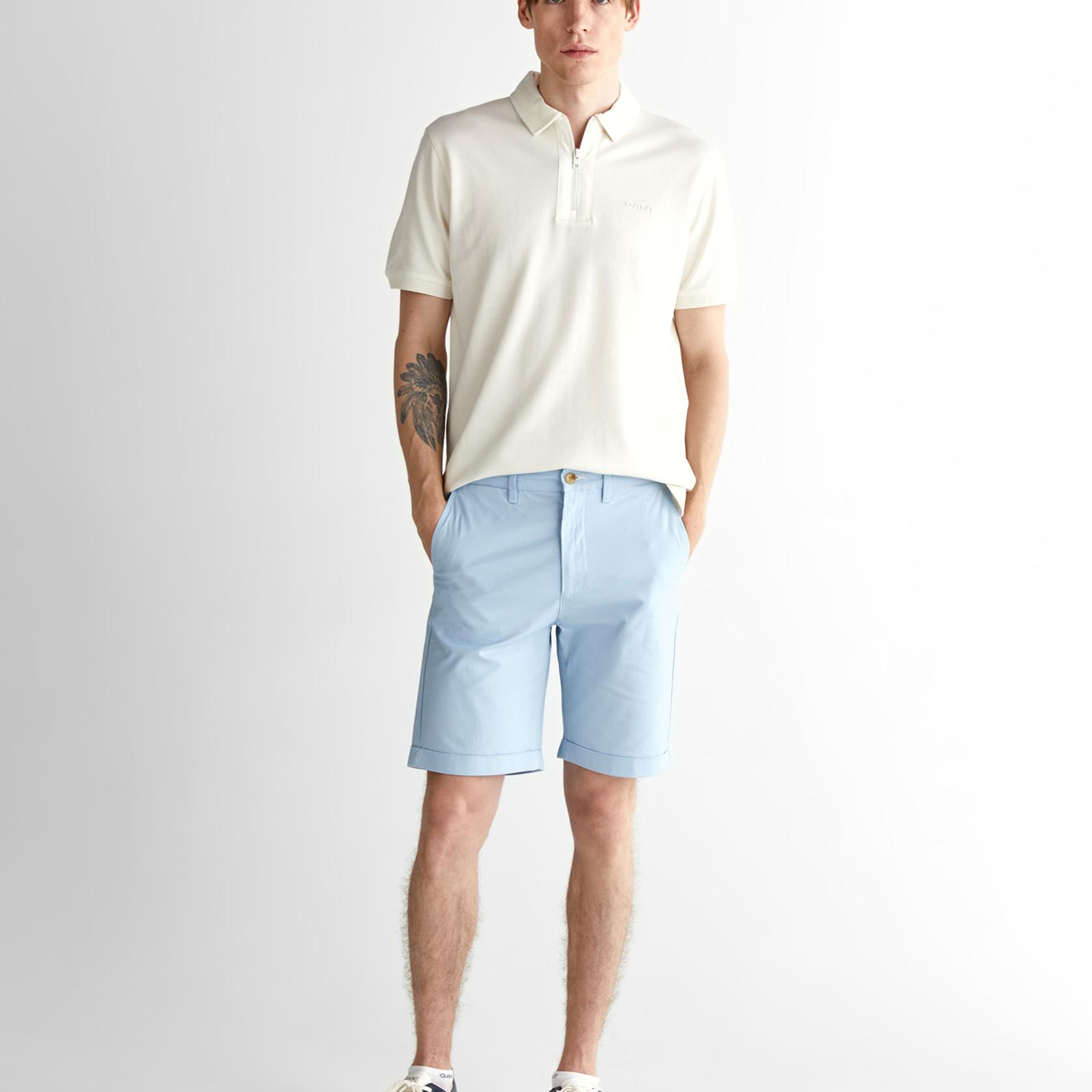 GANT Erkek Krem Regular Fit Logolu Polo