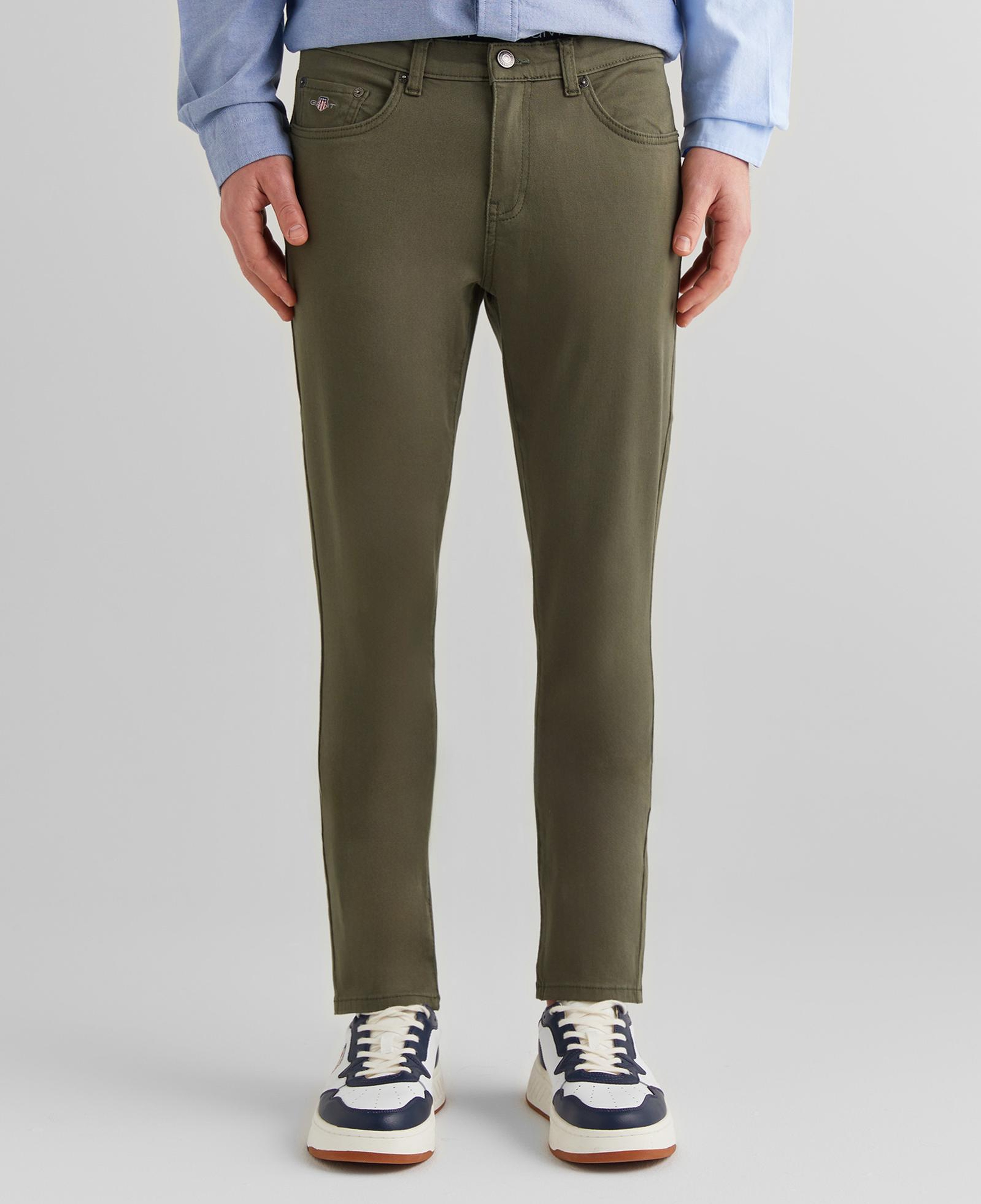 GANT Erkek Yeşil Slim Fit Pantolon
