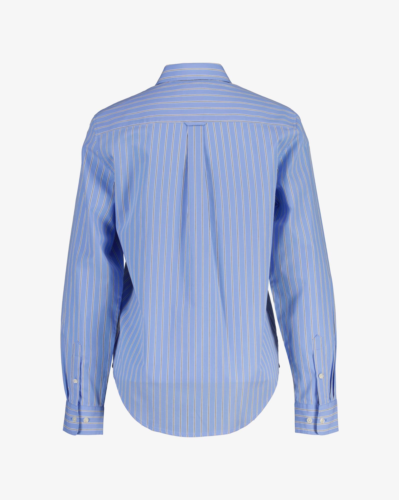 GANT Kadın Mavi Regular Fit Çizgili Gömlek