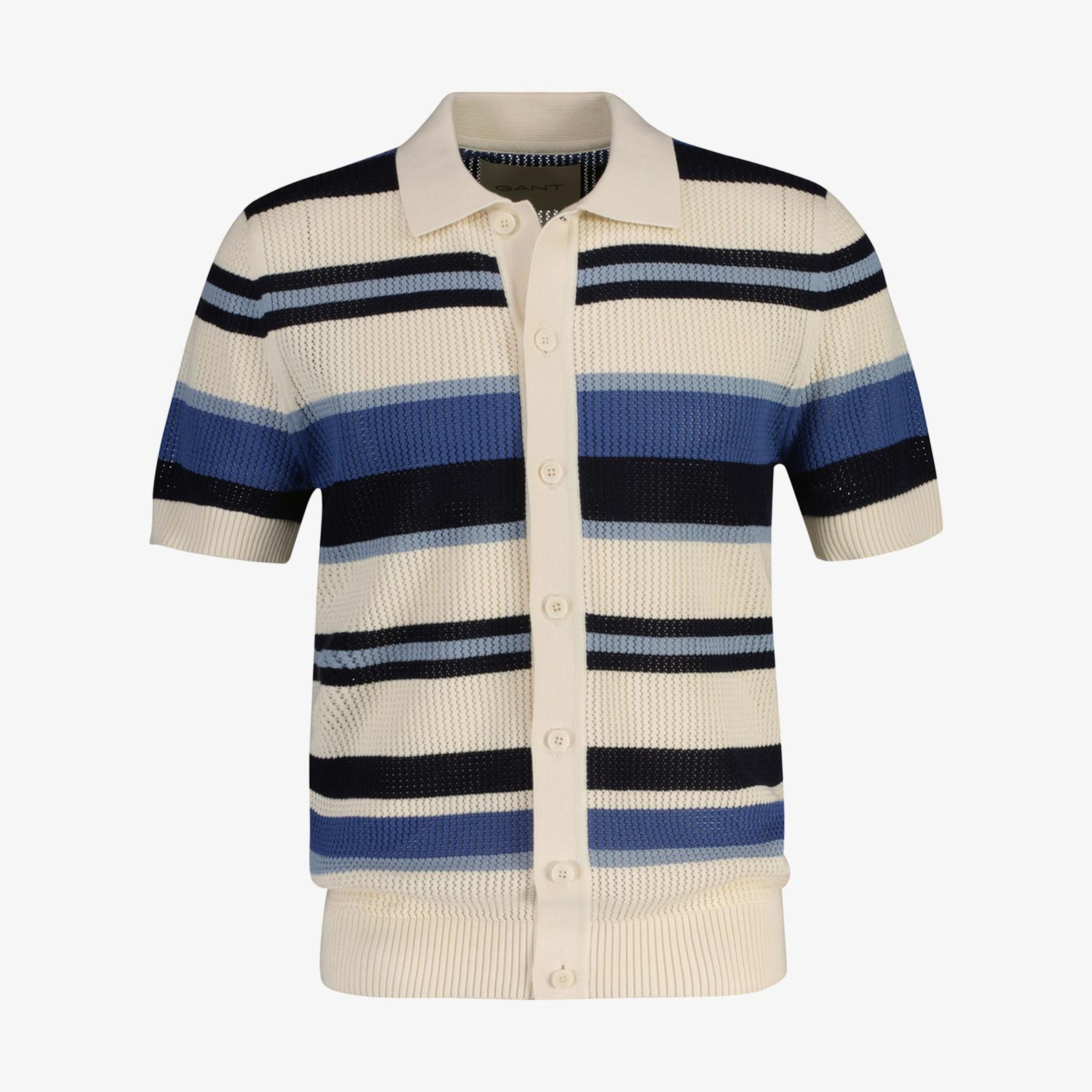 GANT Erkek Mavi Regular Fit Çizgili Kazak