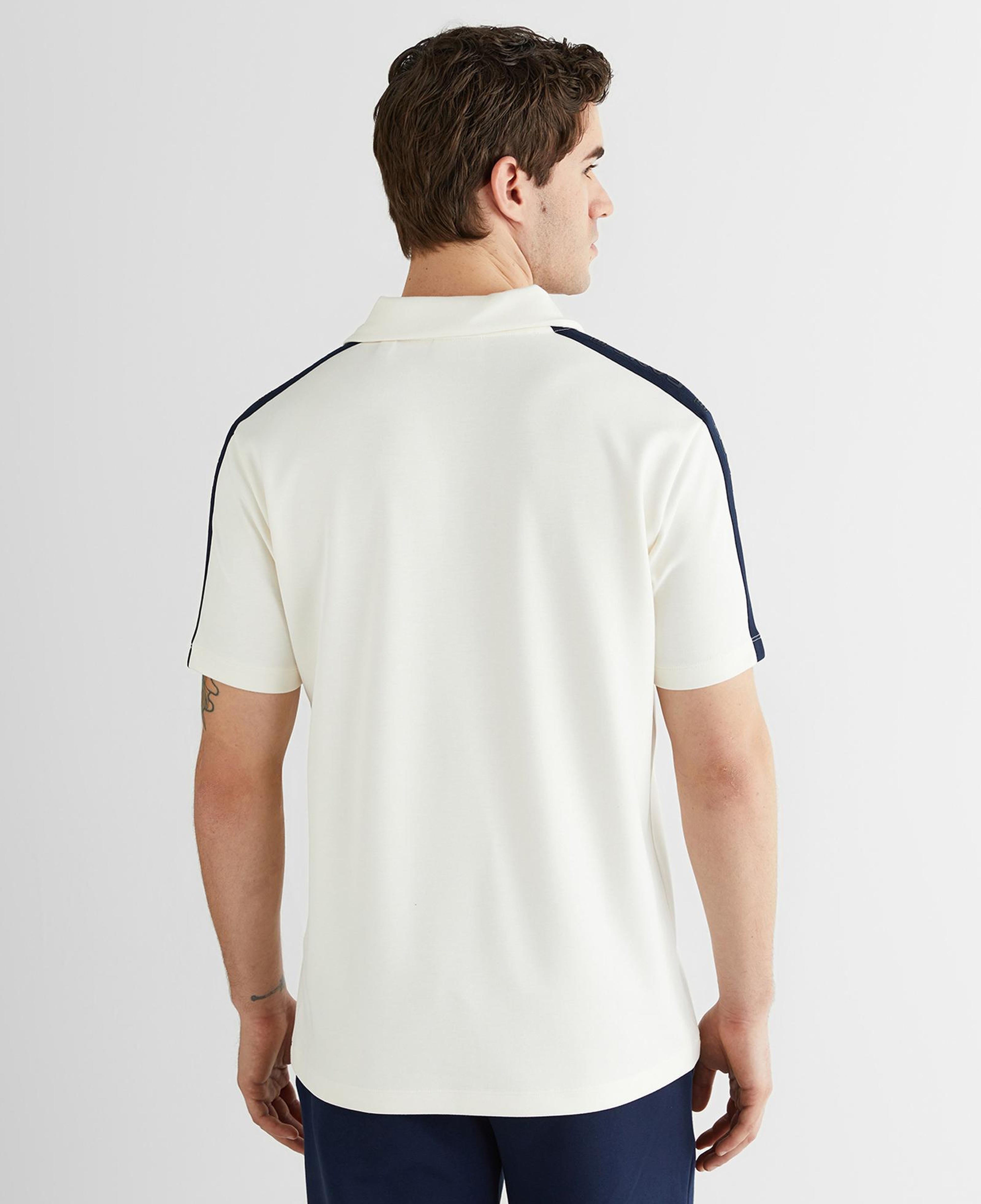 GANT Erkek Beyaz Regular Fit Şerit Detaylı Polo Yaka T-Shirt