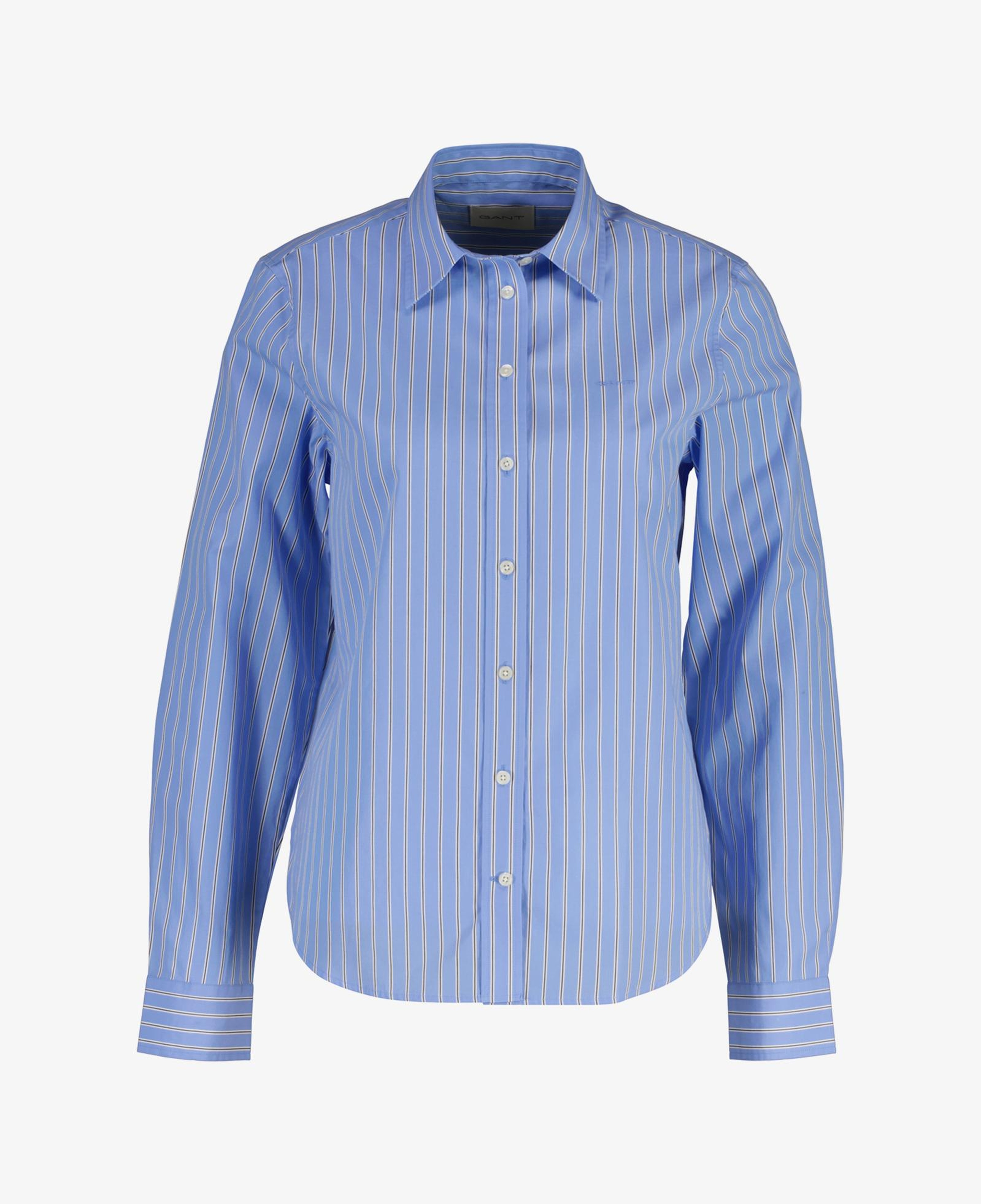 GANT Kadın Mavi Regular Fit Çizgili Gömlek