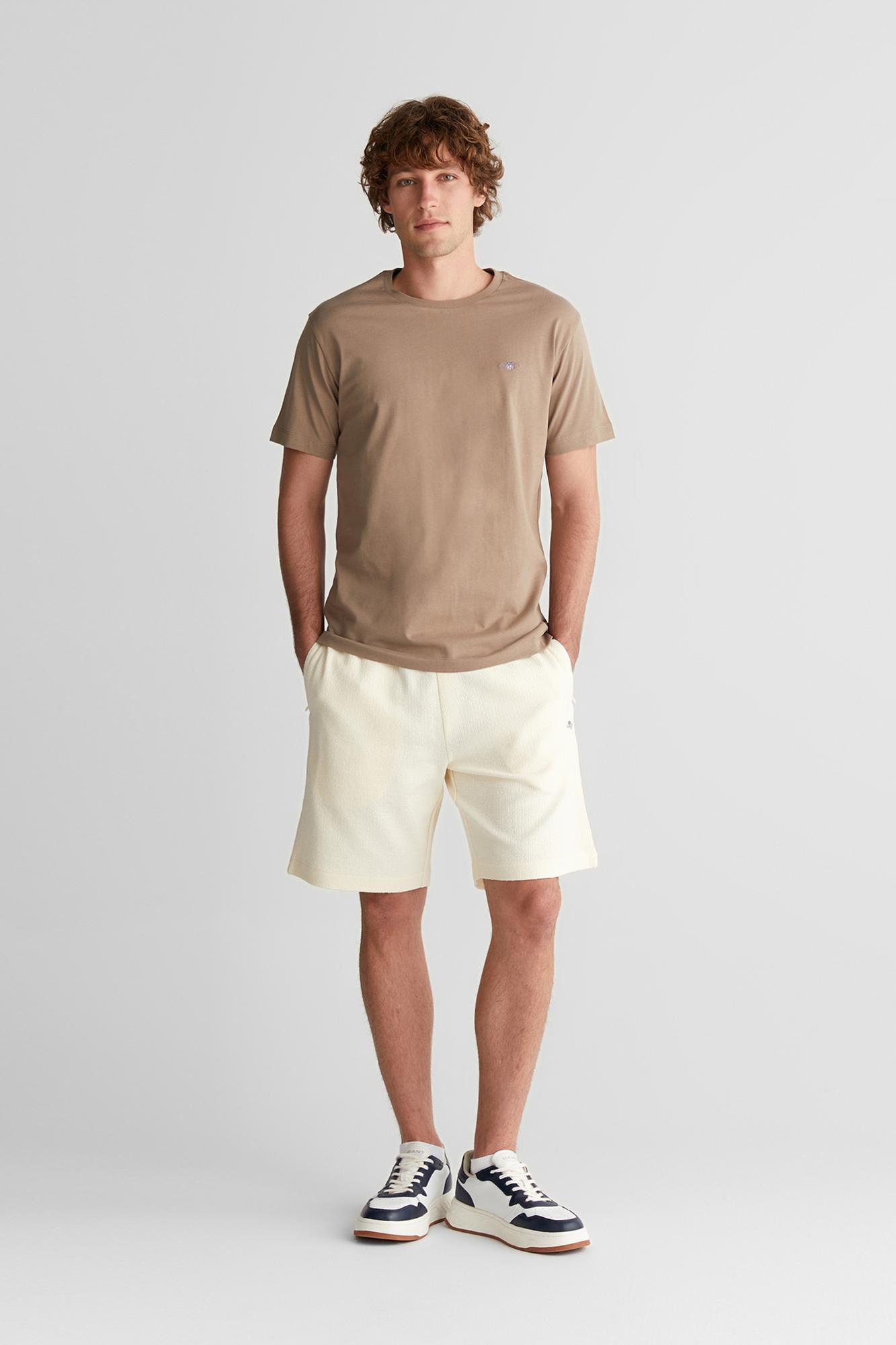 GANT Erkek Krem Düz Şort