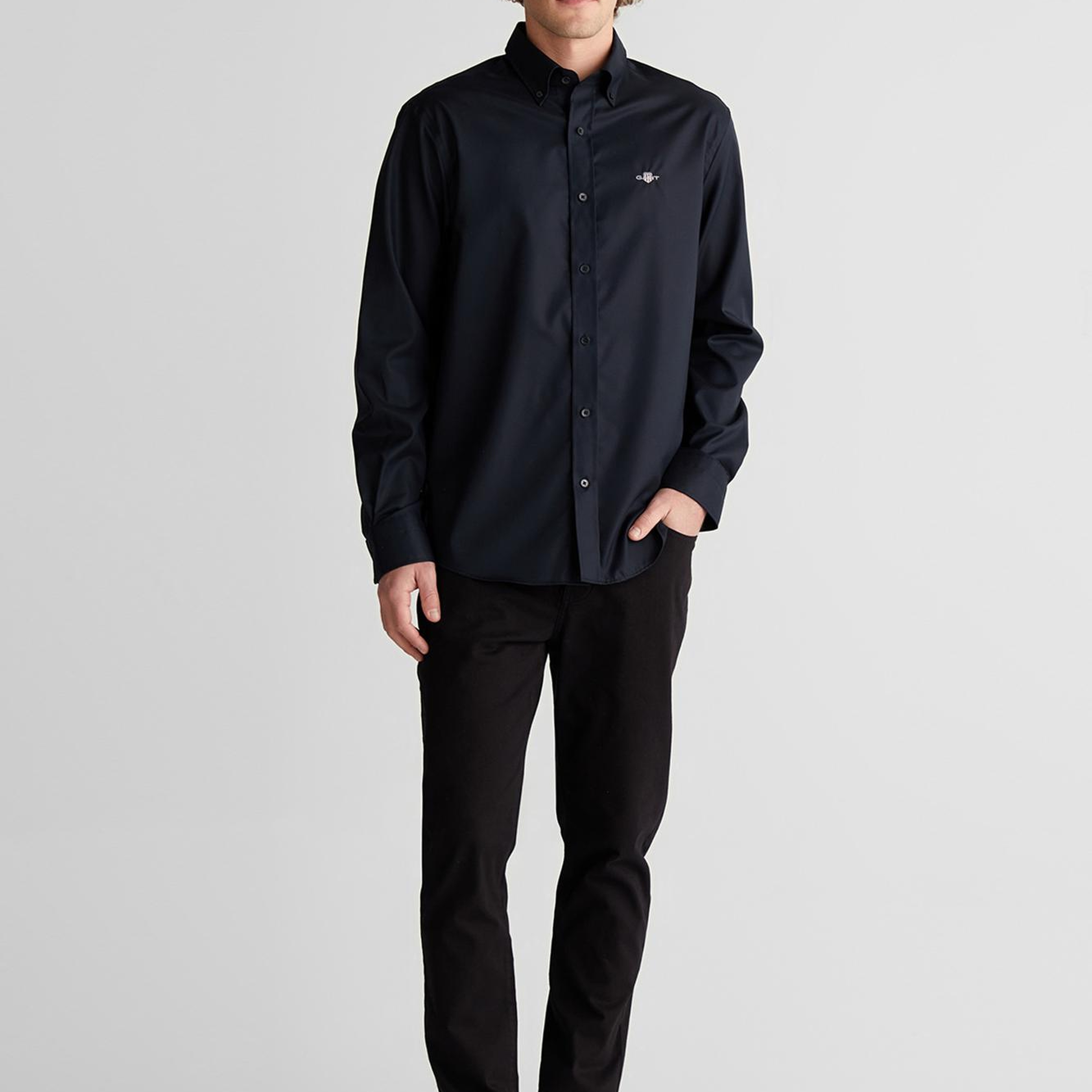 GANT Erkek Siyah Slim Fit Pantolon