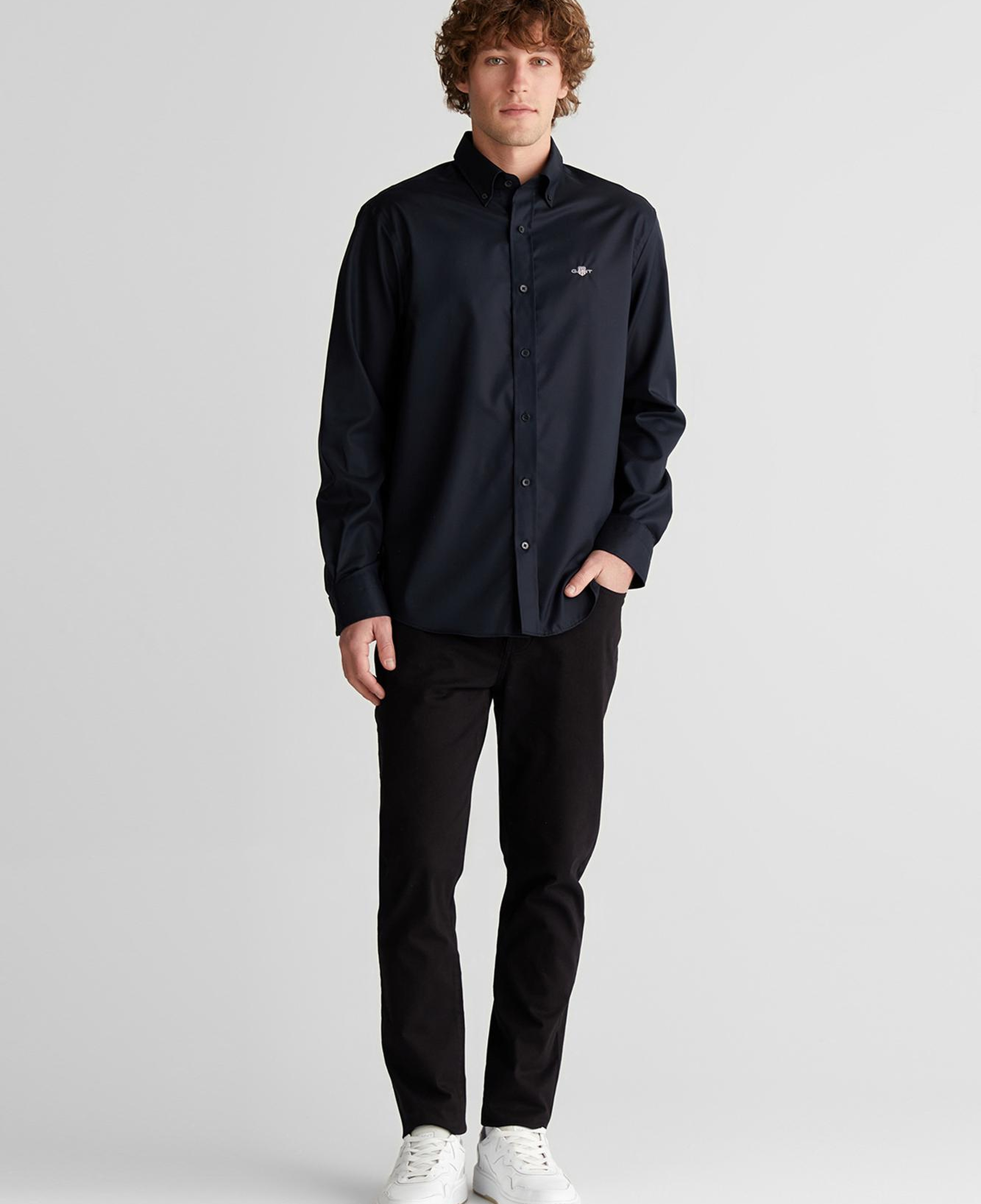 GANT Erkek Siyah Slim Fit Pantolon