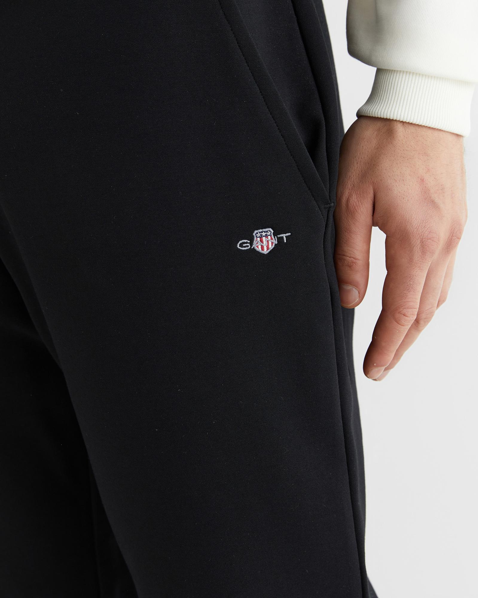 GANT Erkek Siyah Regular Fit Logolu Eşofman Altı