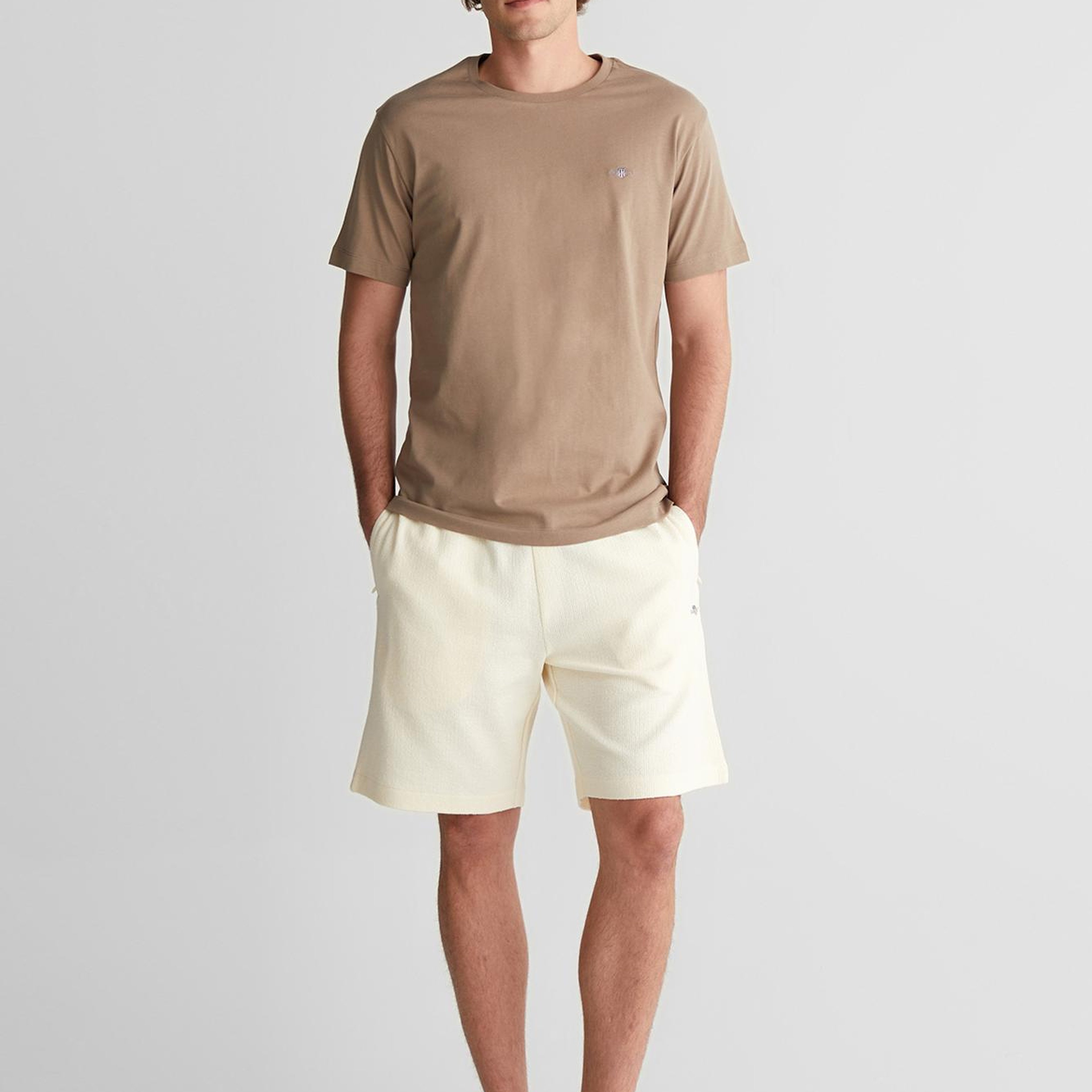 GANT Erkek Krem Düz Şort