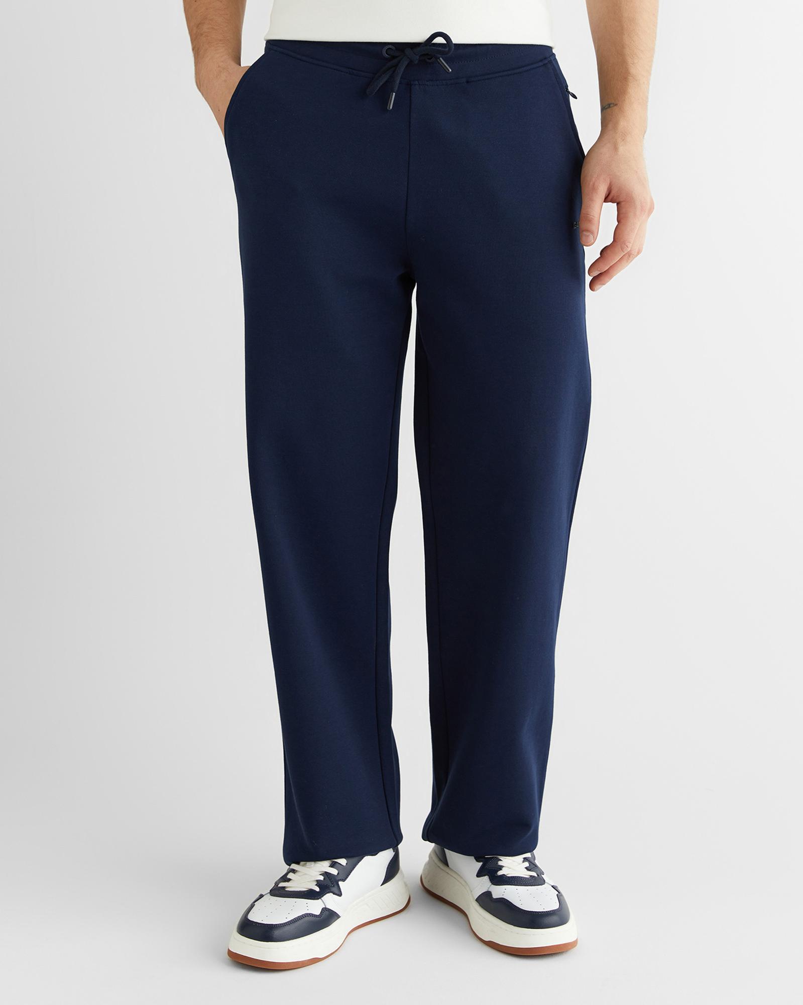 GANT Erkek Lacivert Regular Fit Baskılı Eşofman Altı