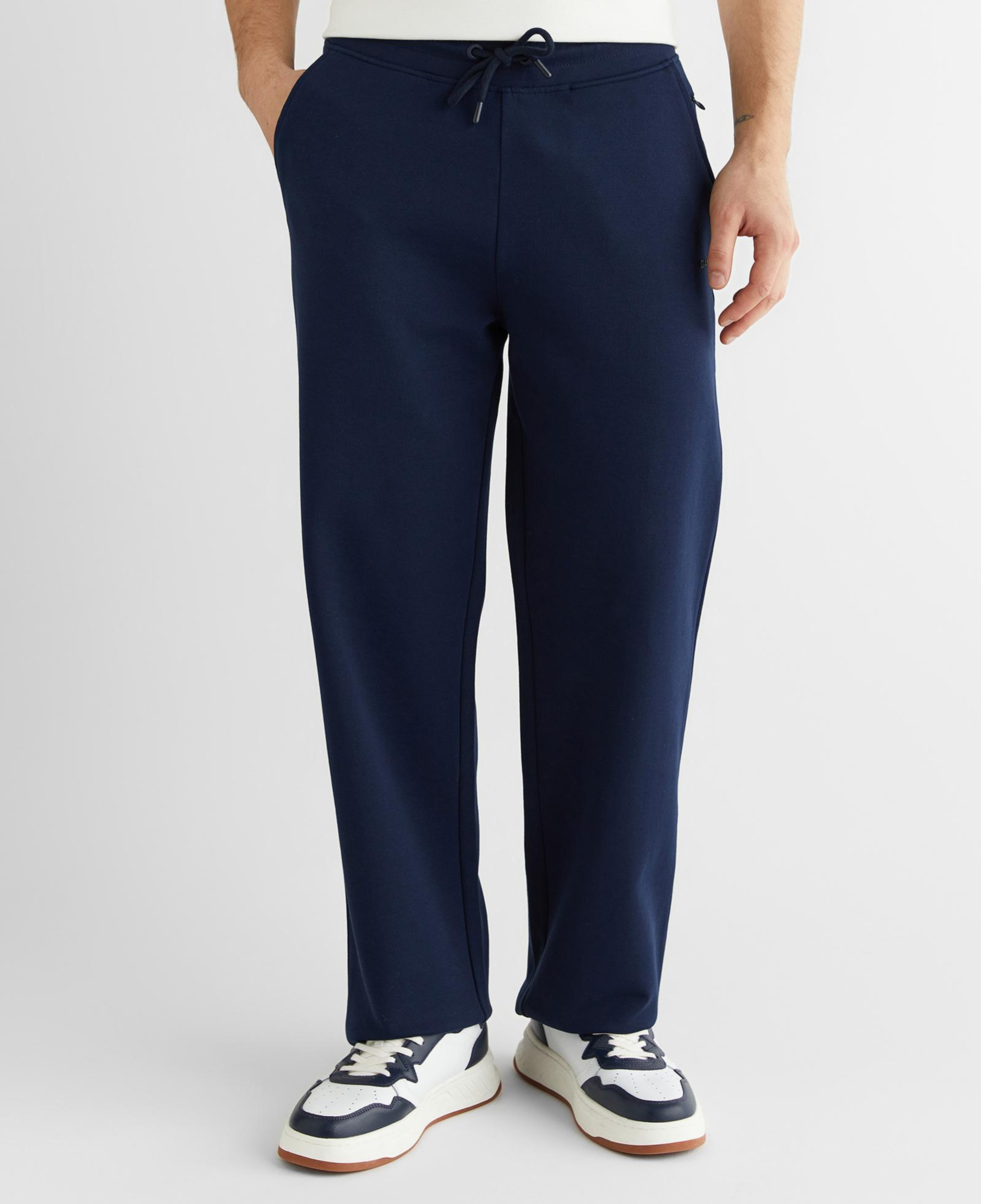 GANT Erkek Lacivert Regular Fit Baskılı Eşofman Altı