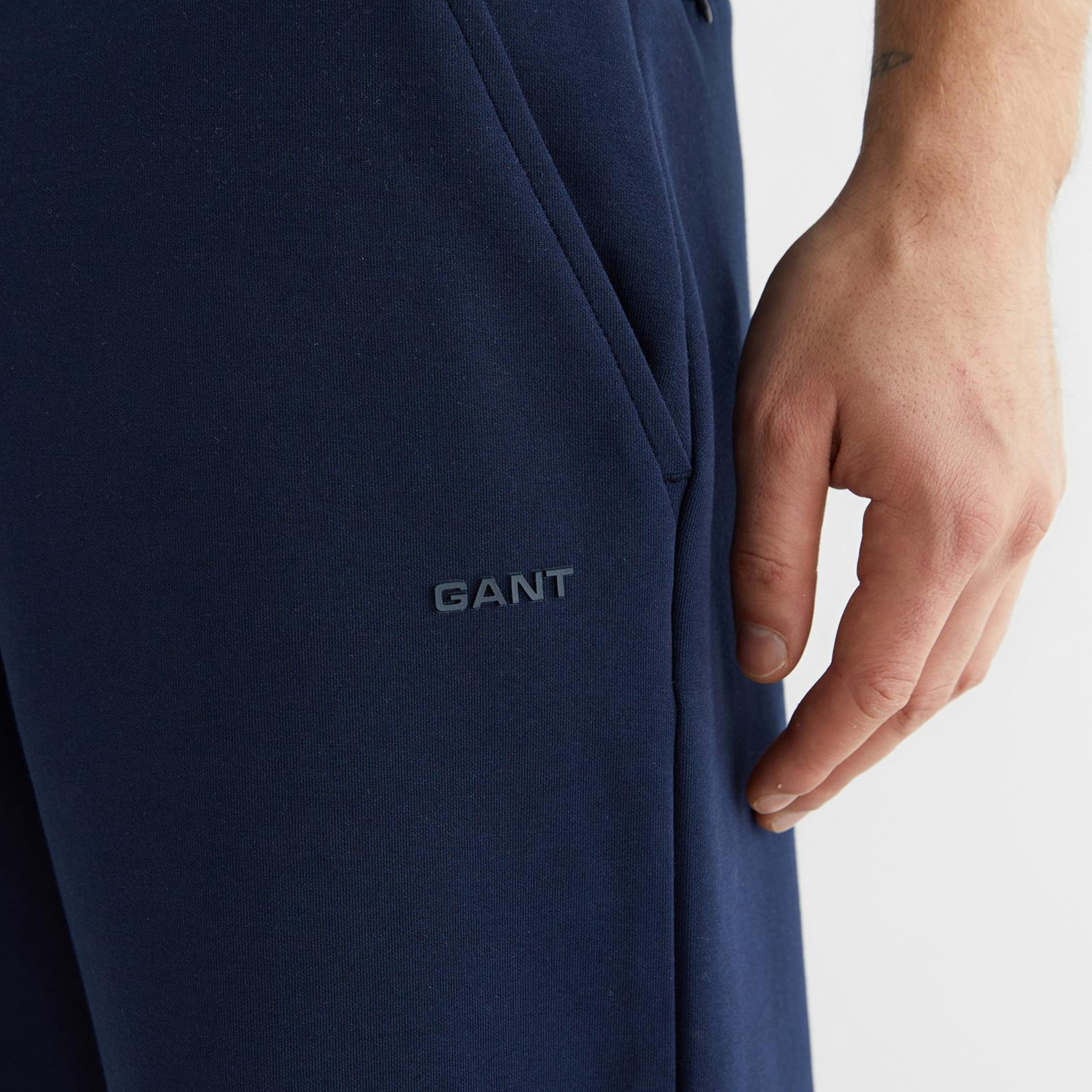 GANT Erkek Lacivert Regular Fit Baskılı Eşofman Altı