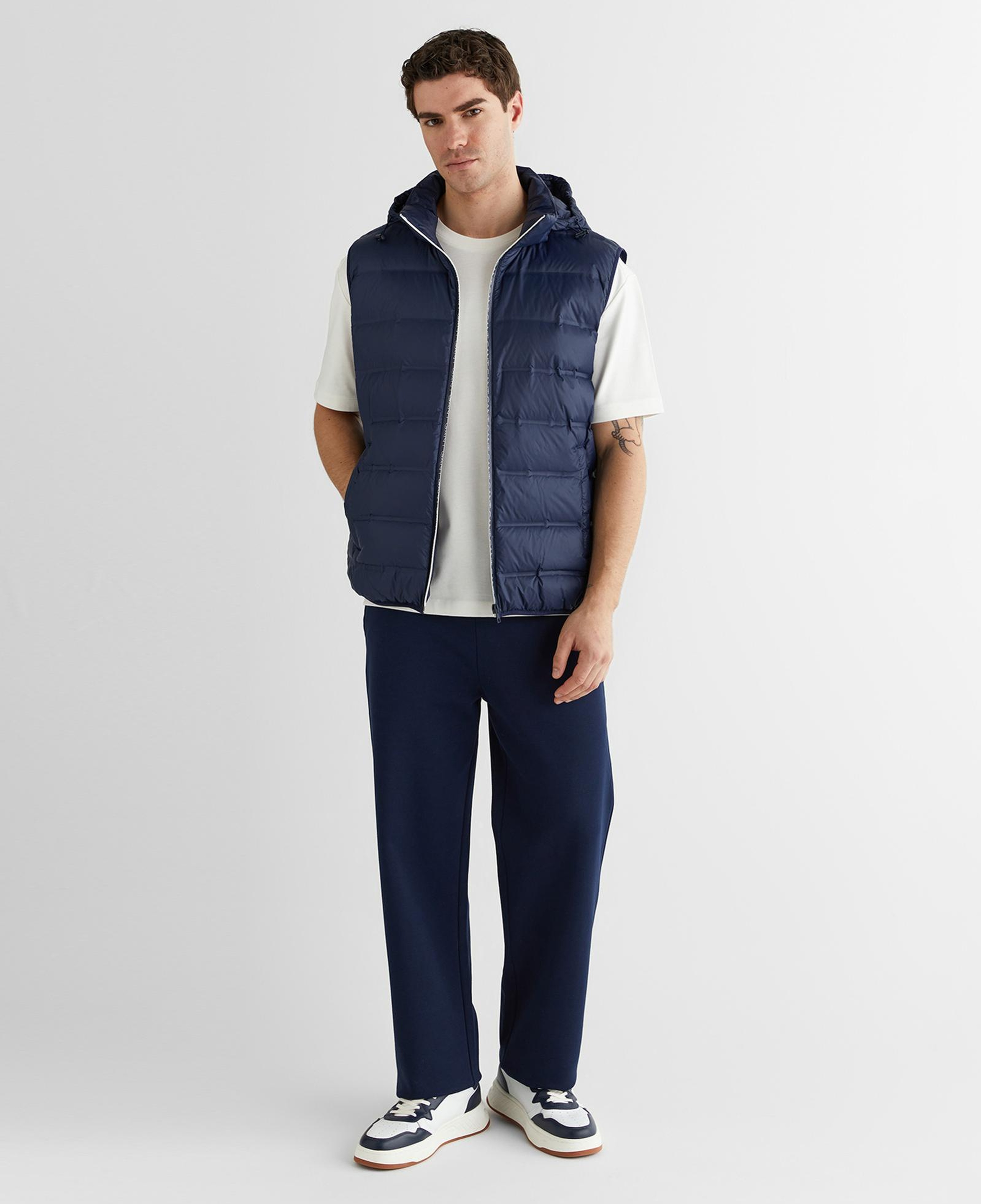 GANT Erkek Lacivert Kapüşonlu Yelek