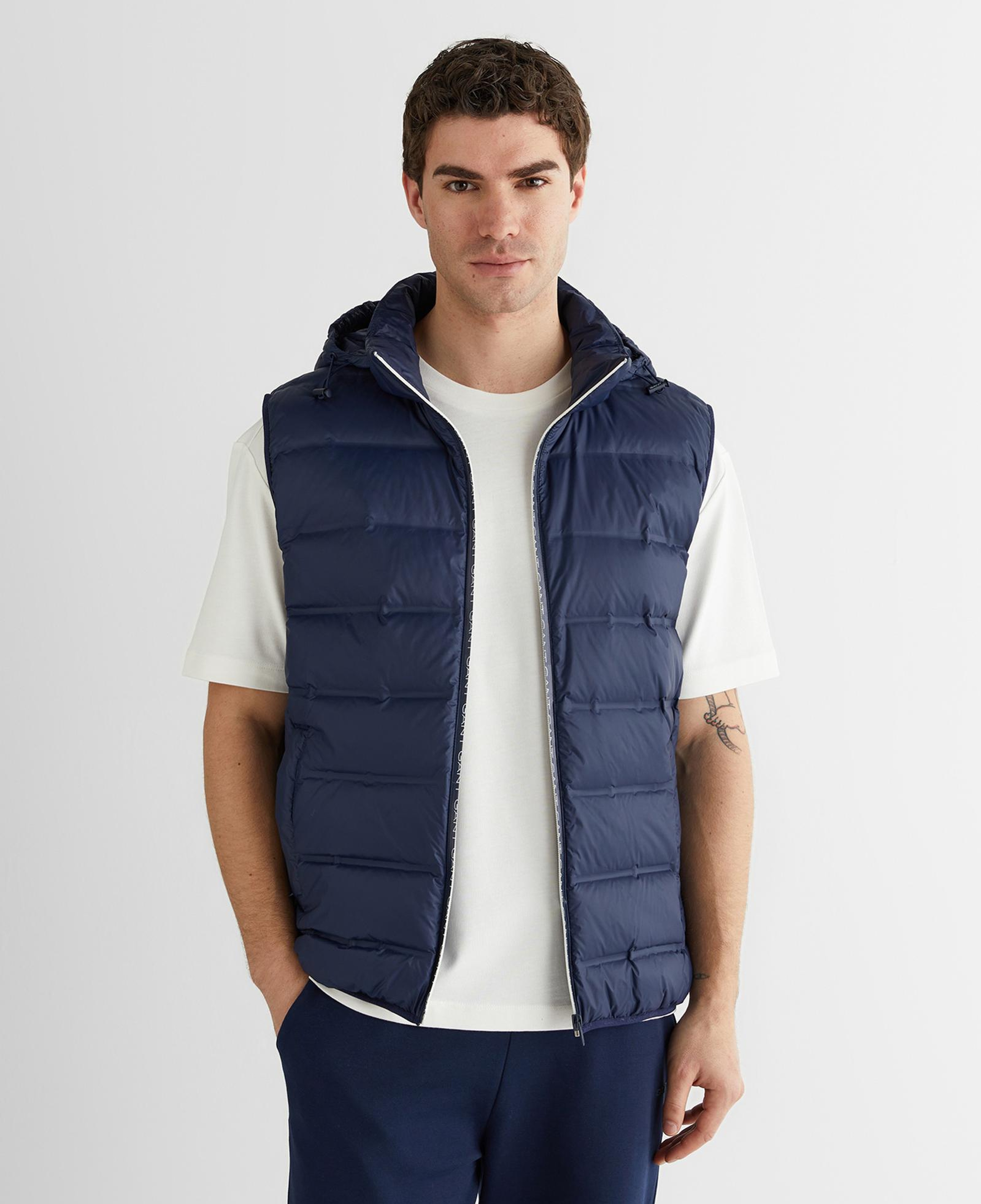 GANT Erkek Lacivert Kapüşonlu Yelek