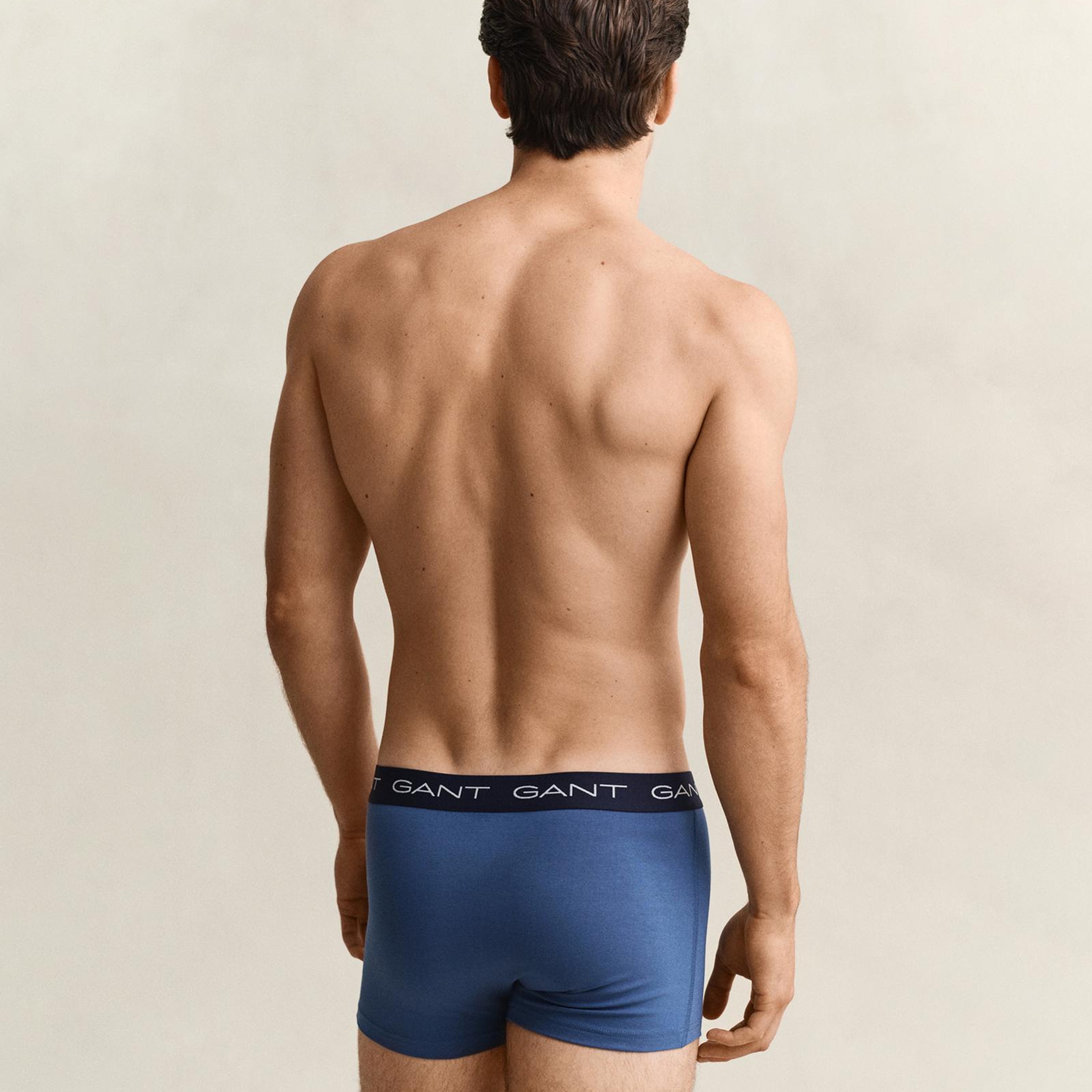 GANT Erkek Mavi Düz Boxer