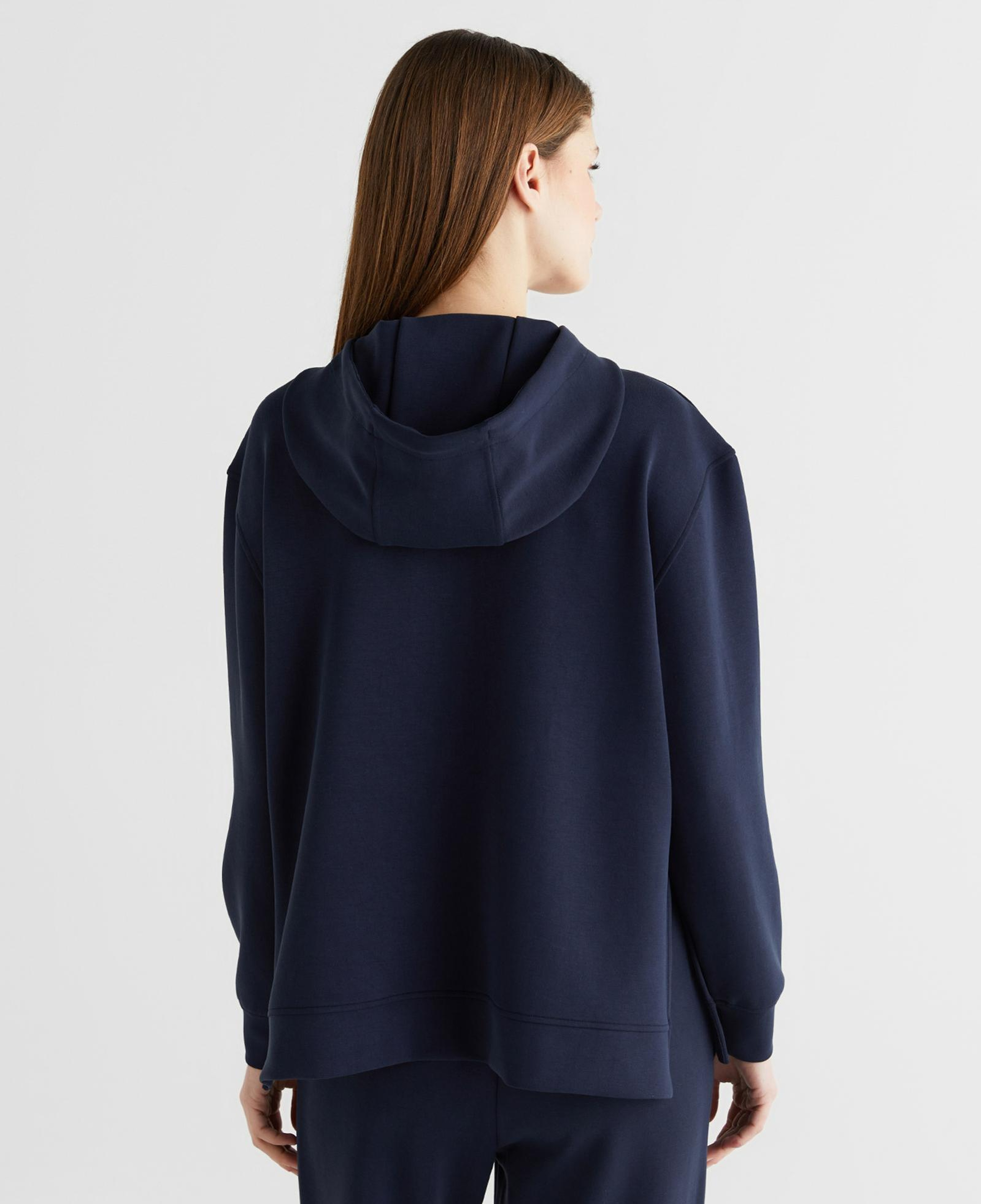 GANT Kadın Lacivert Oversize Fit Kapüşonlu Sweatshirt