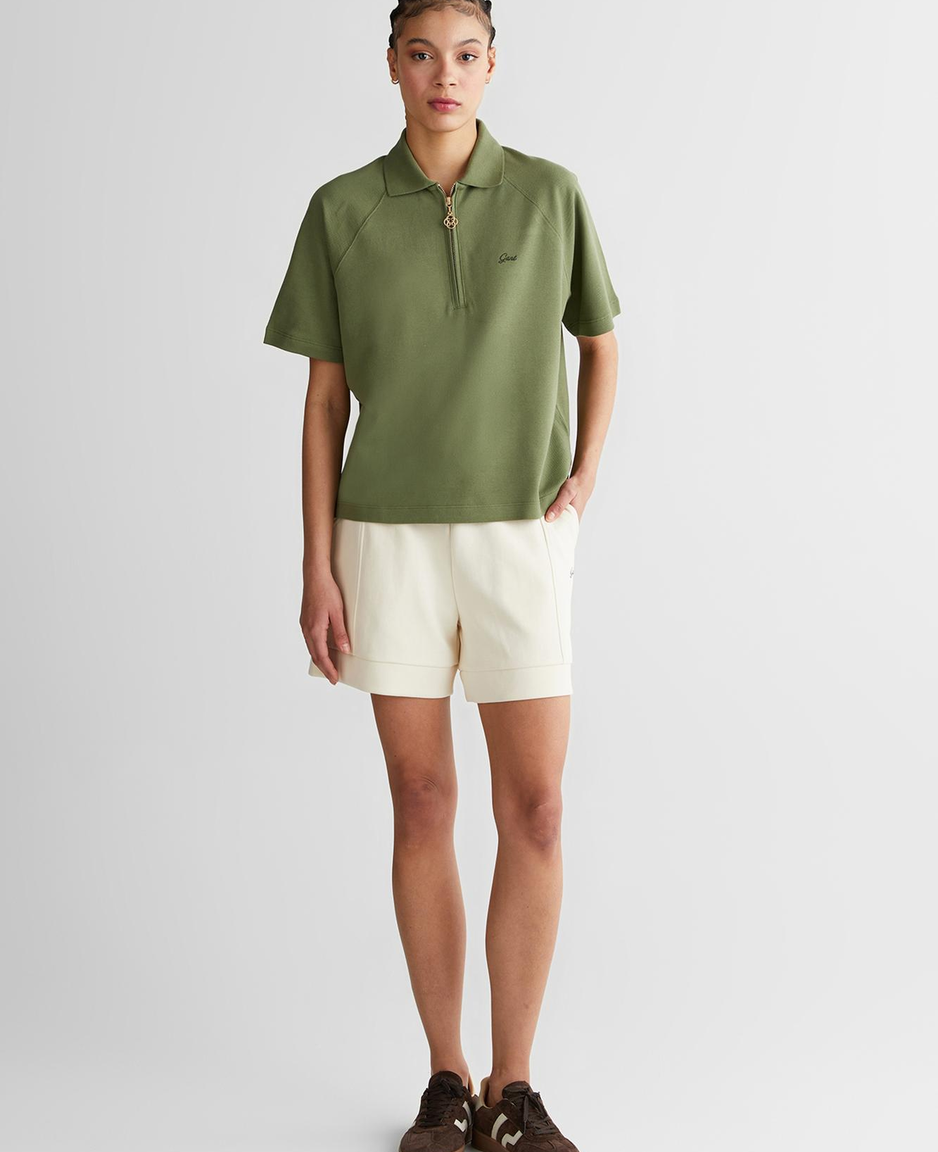 GANT Kadın Krem Baskılı Şort