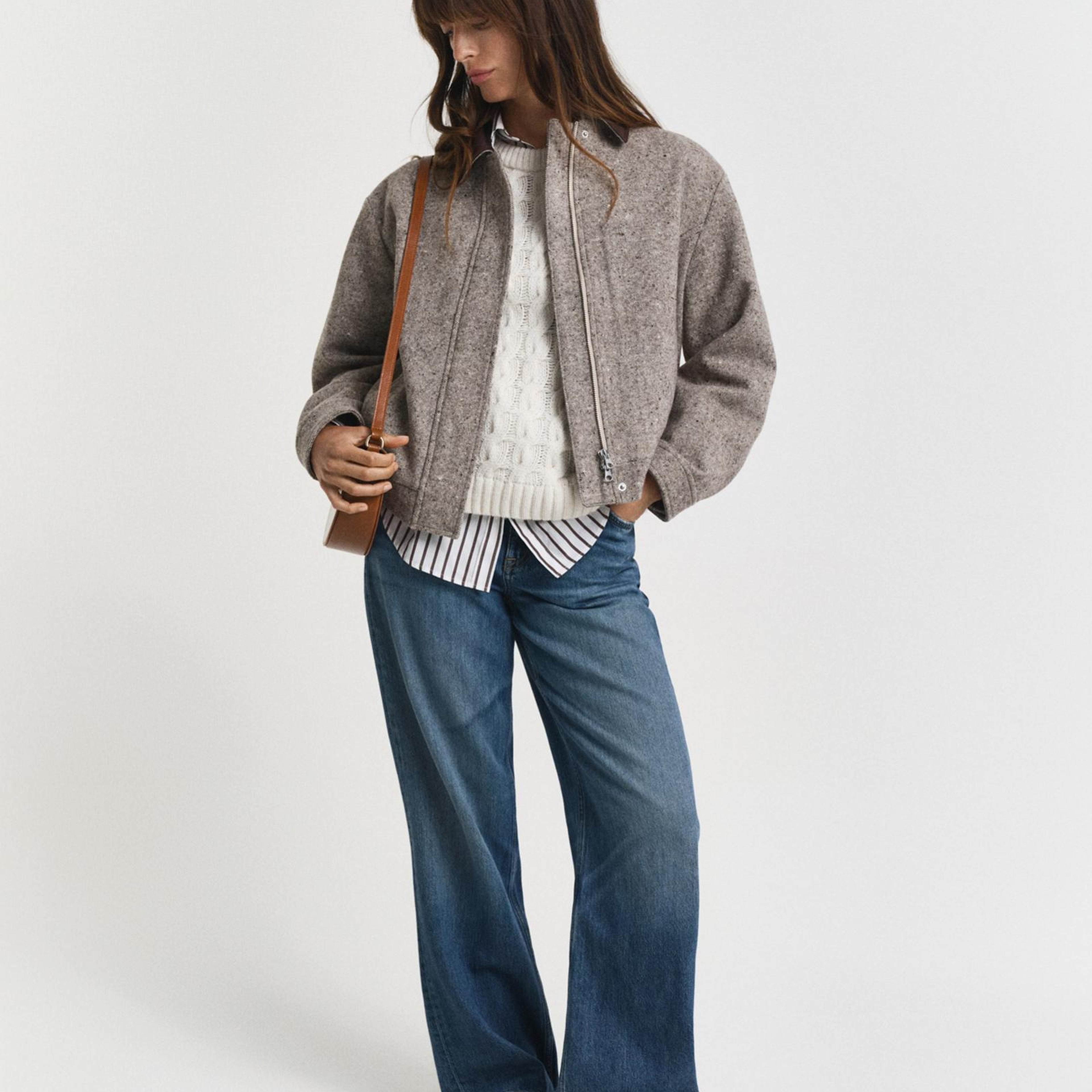 GANT Kadın Kahverengi Regular Fit Yün Ceket