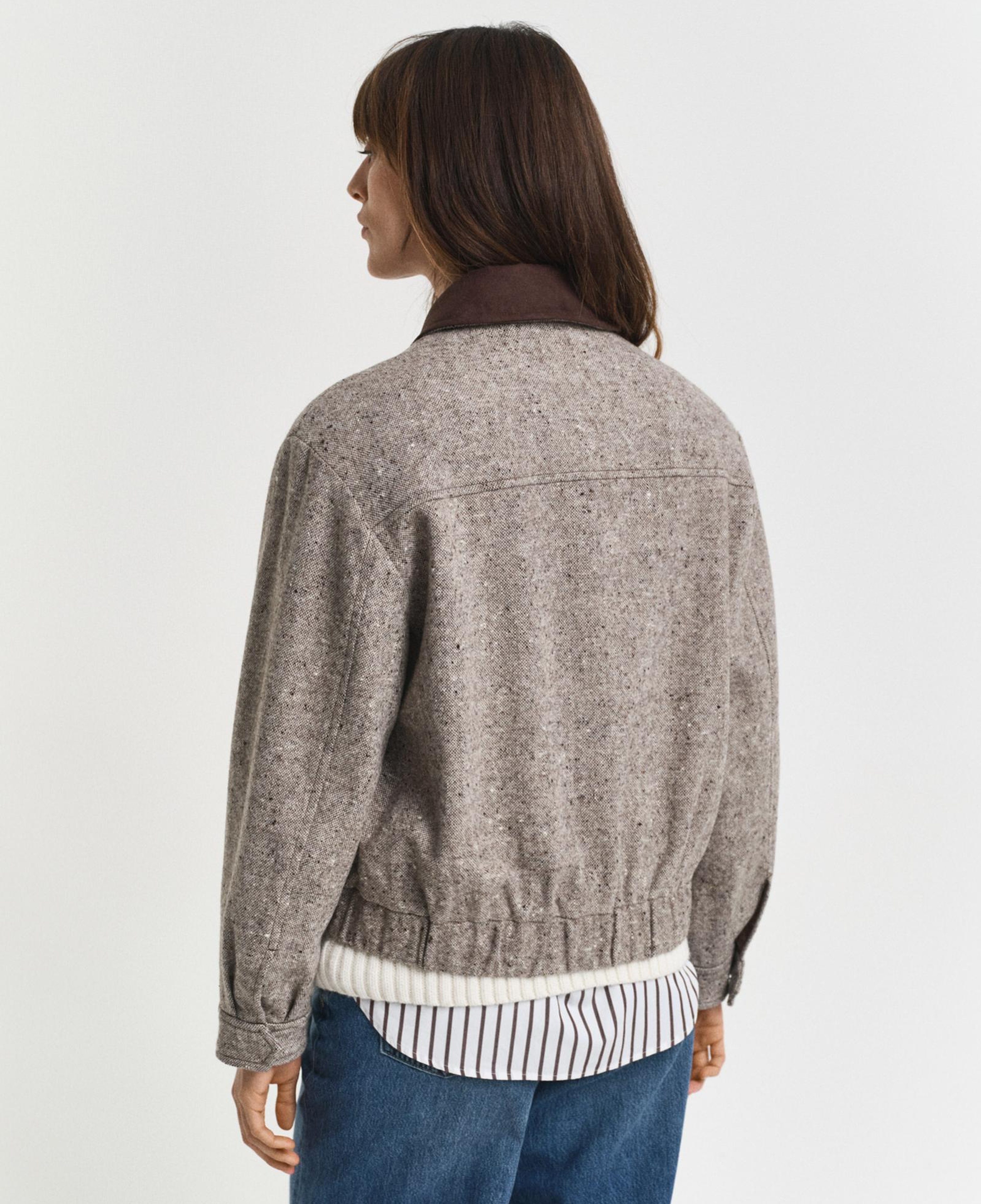 GANT Kadın Kahverengi Regular Fit Yün Ceket