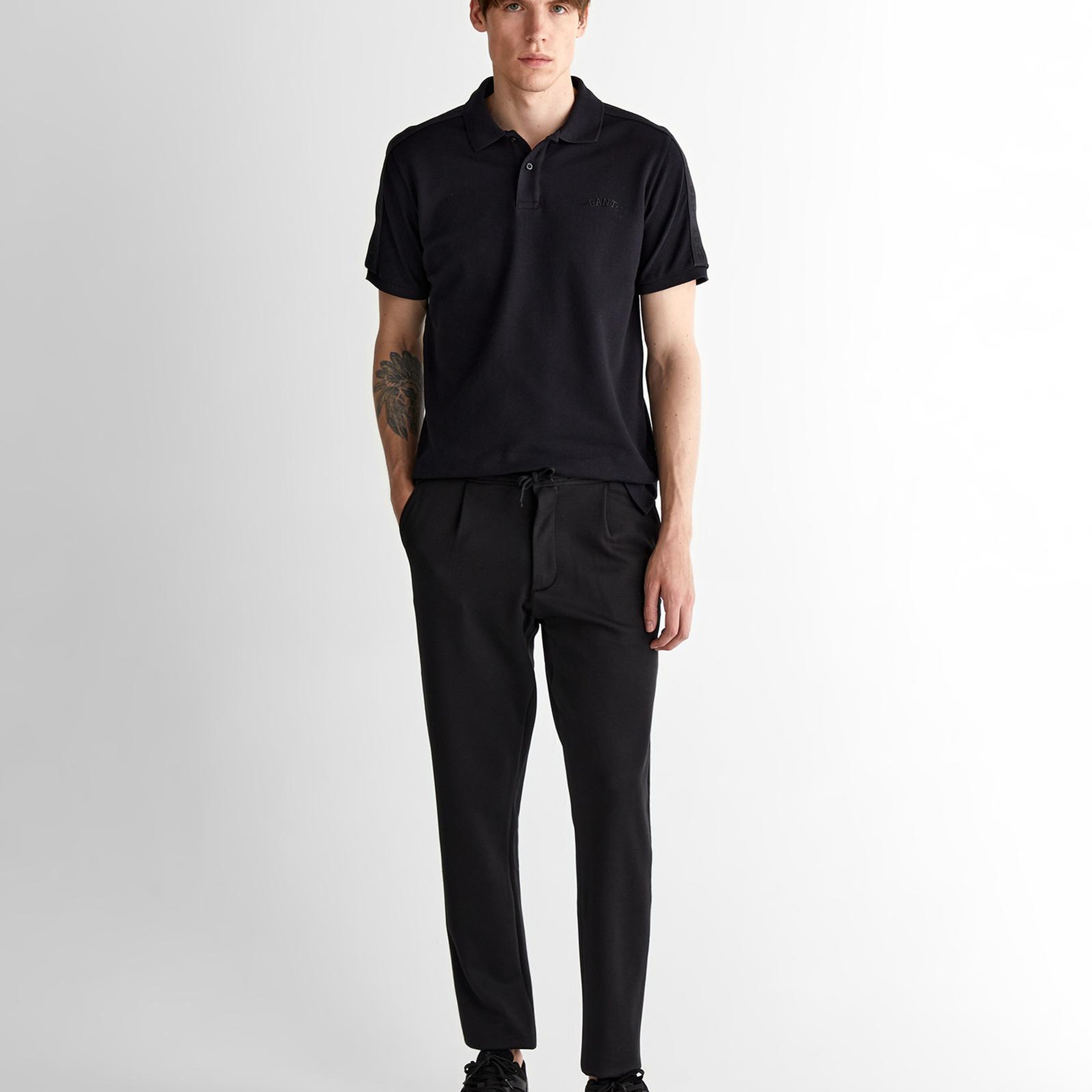 GANT Erkek Siyah Regular Fit Logolu Polo