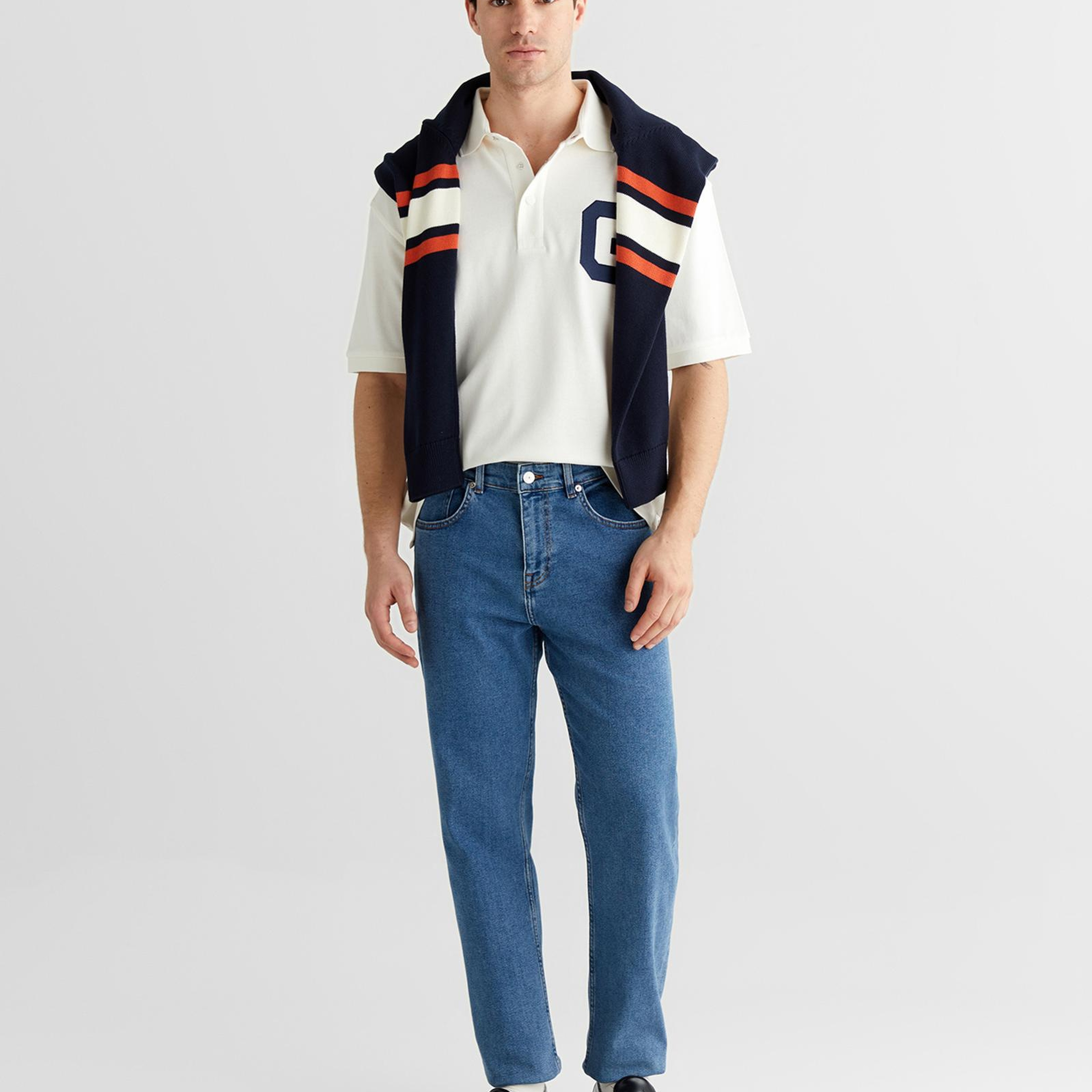GANT Erkek Krem Regular Fit Logolu Polo