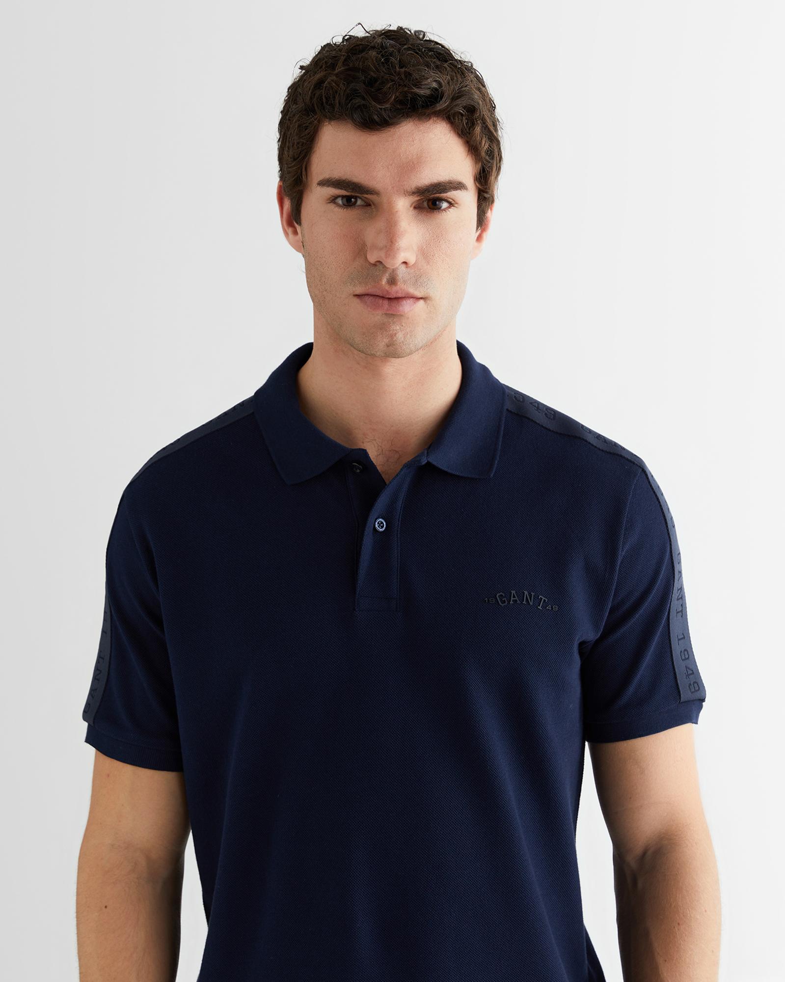 GANT Erkek Lacivert Regular Fit Logolu Polo