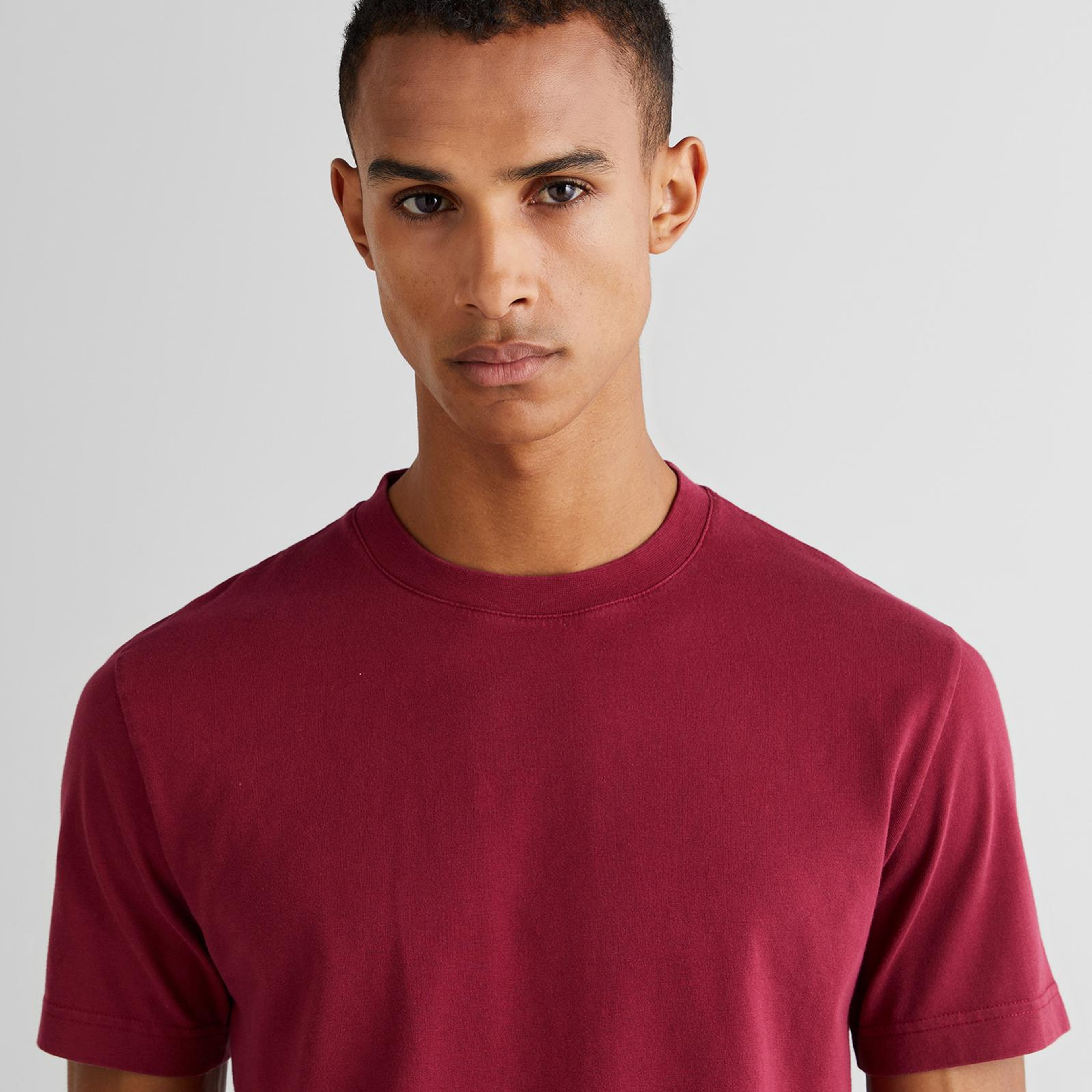 GANT Erkek Bordo Regular Fit Bisiklet Yaka T-Shirt