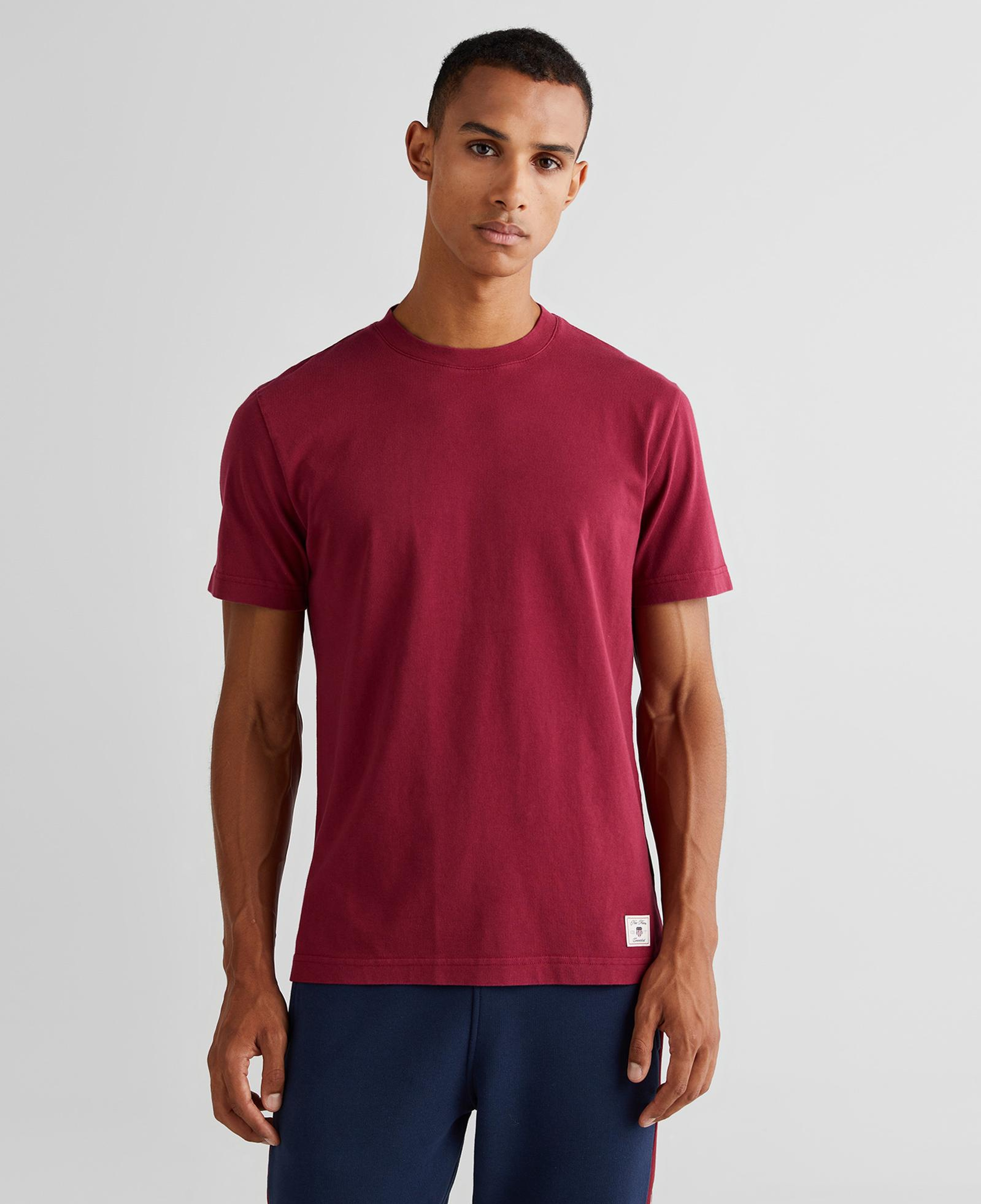 GANT Erkek Bordo Regular Fit Bisiklet Yaka T-Shirt
