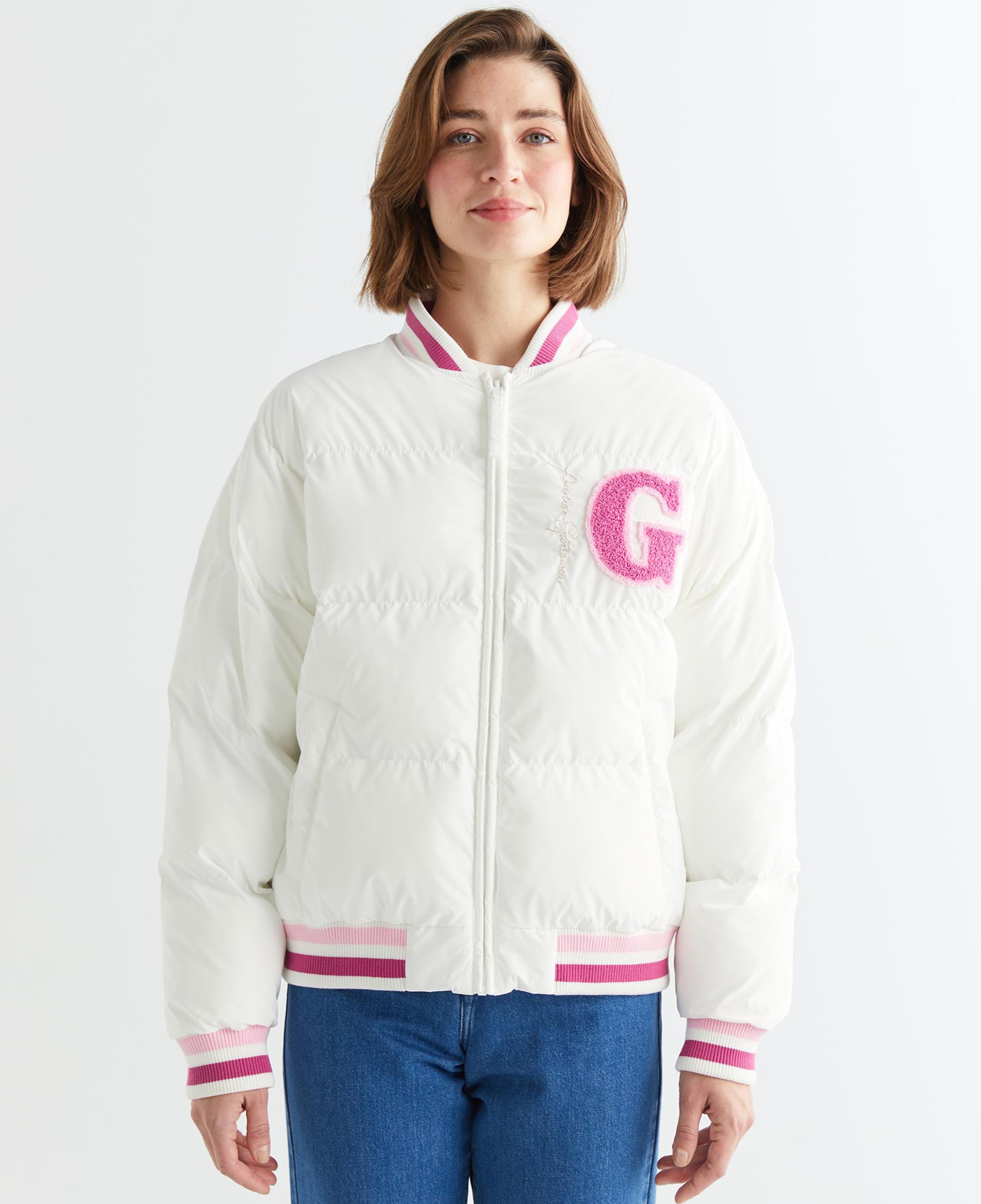 GANT Kadın Krem Hakim Yaka Logolu Bomber Ceket