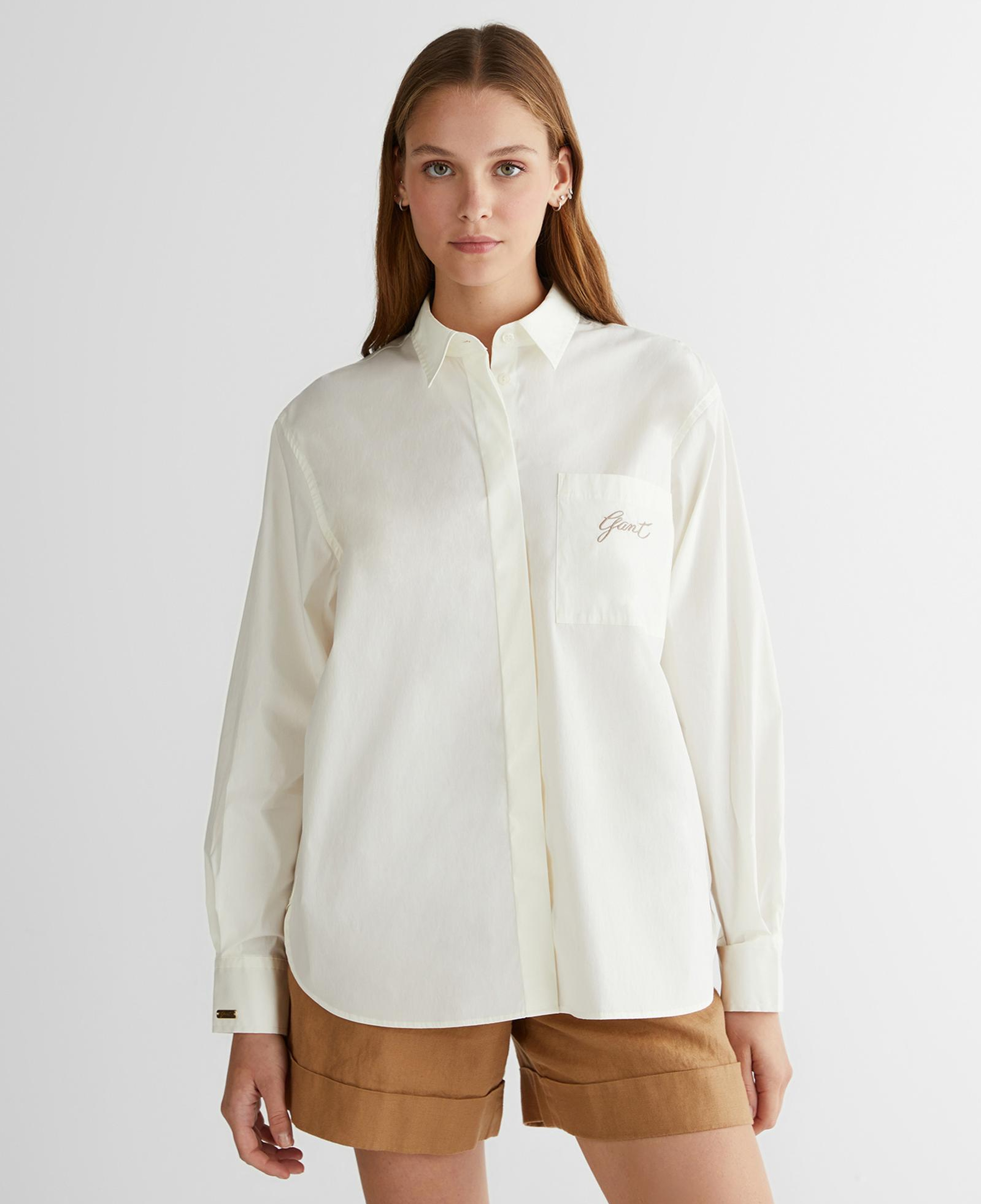 GANT Kadın Krem Klasik Yaka Gömlek