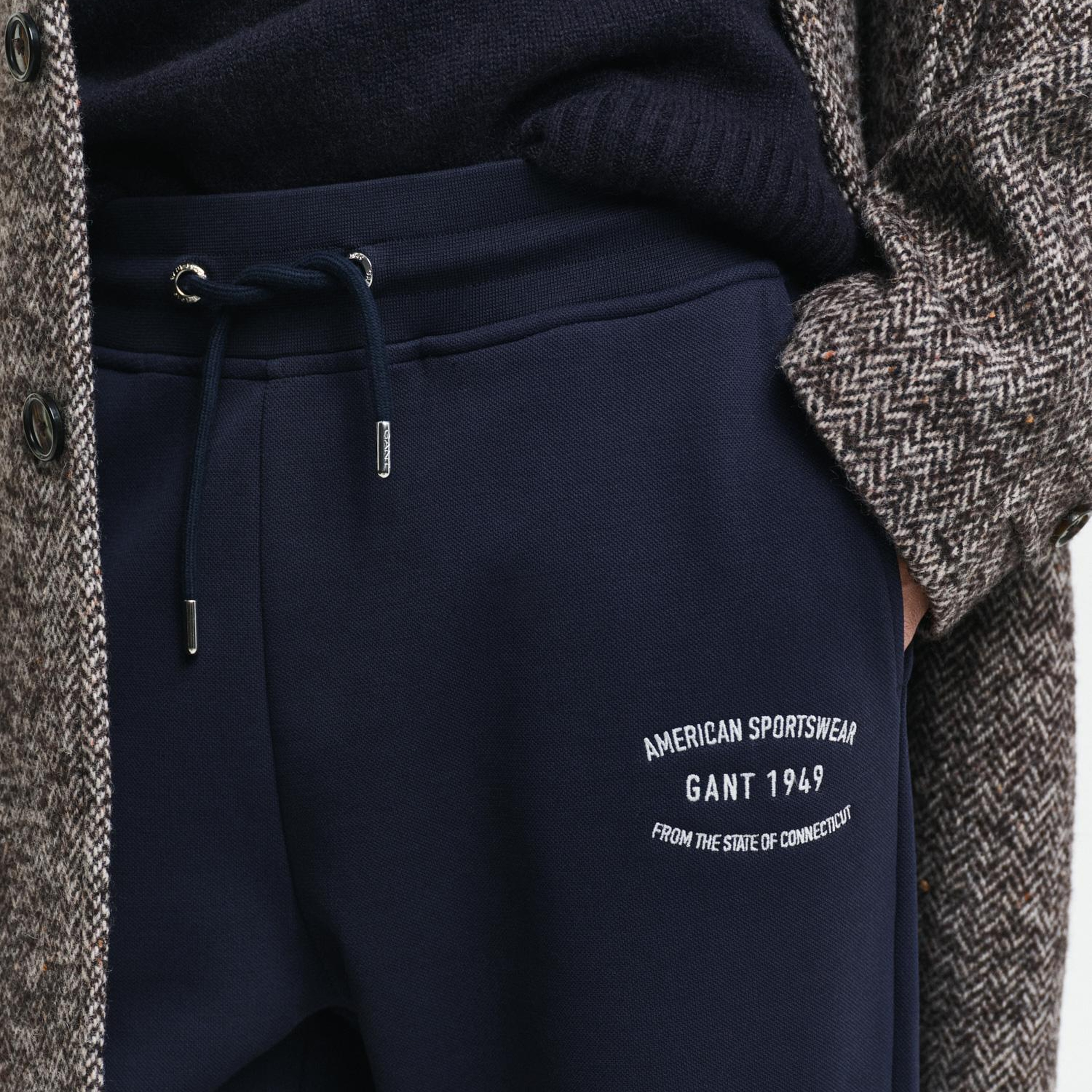 GANT Erkek Lacivert Regular Fit Logolu Eşofman Altı