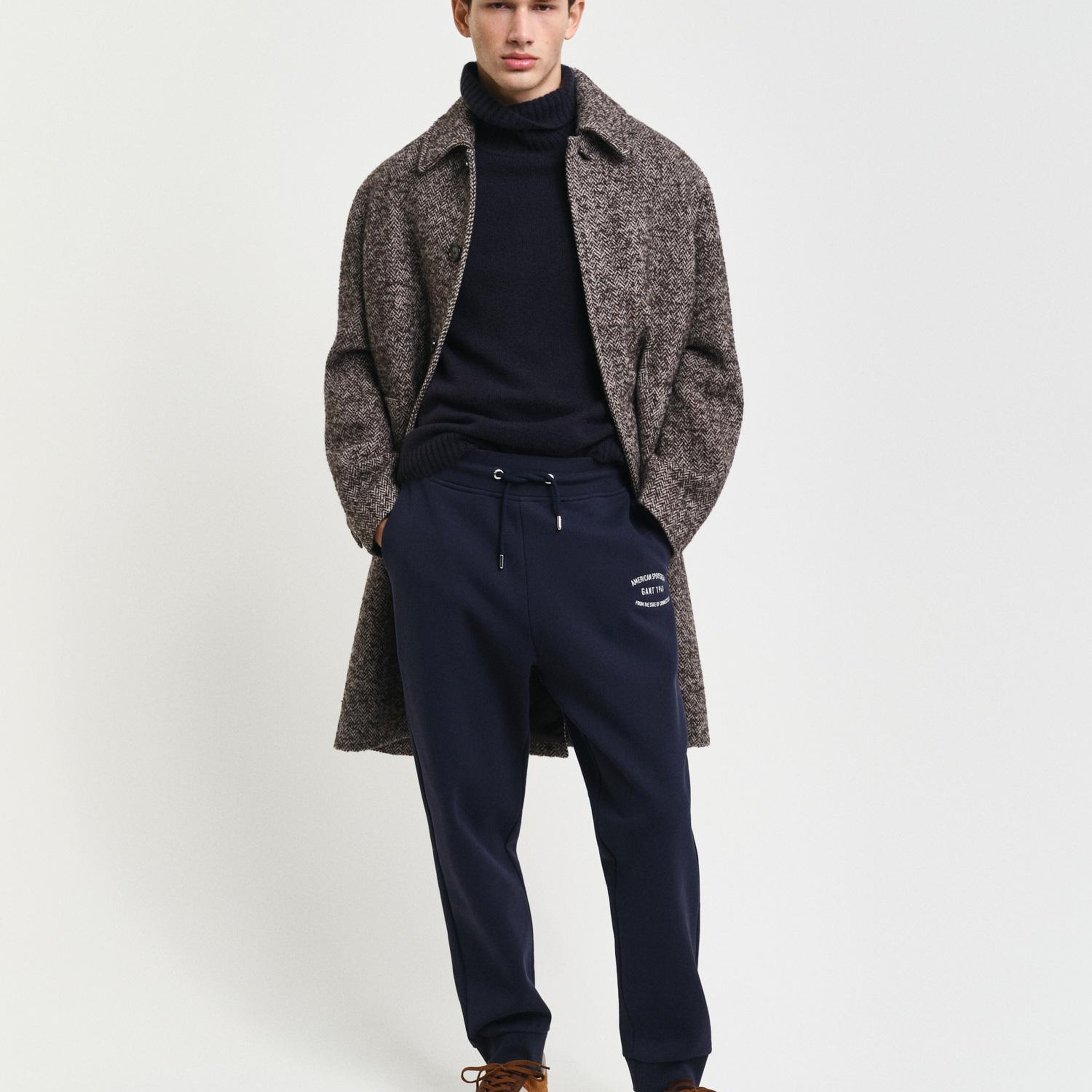 GANT Erkek Lacivert Regular Fit Logolu Eşofman Altı