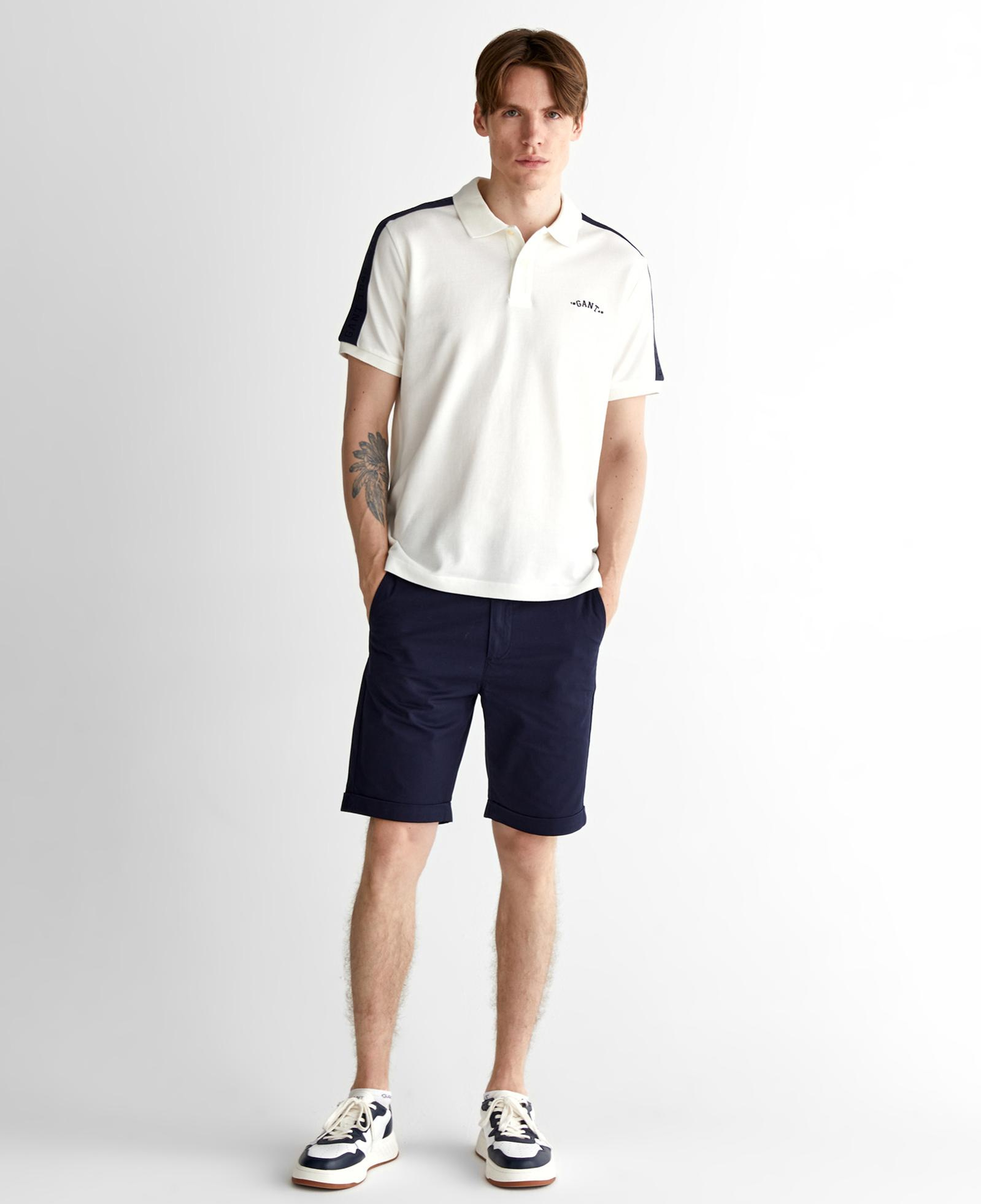 GANT Erkek Krem Regular Fit Logolu Polo